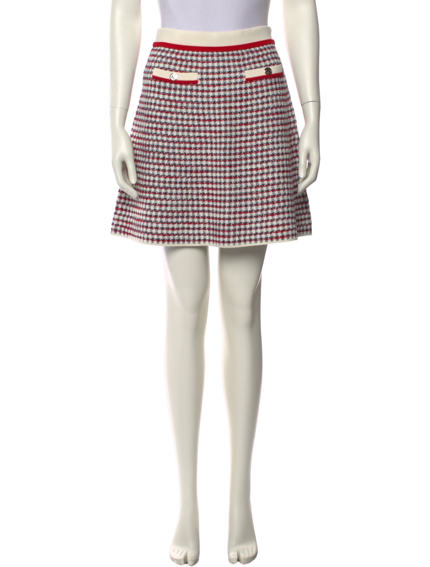 Sandro Plaid Print Mini Skirt w/ Tags