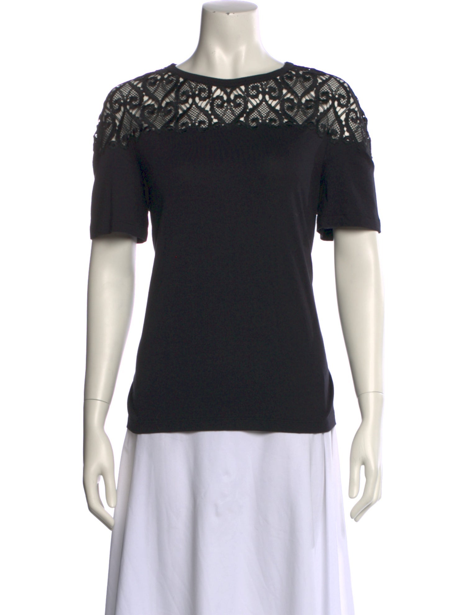 Sandro Bateau Neckline Short Sleeve Top