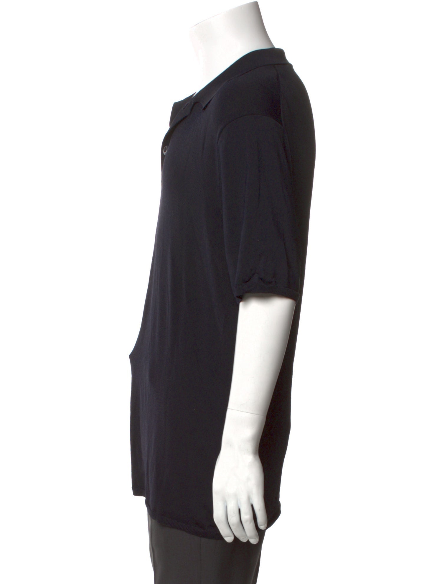 Sandro V-Neck Short Sleeve Polo Shirt