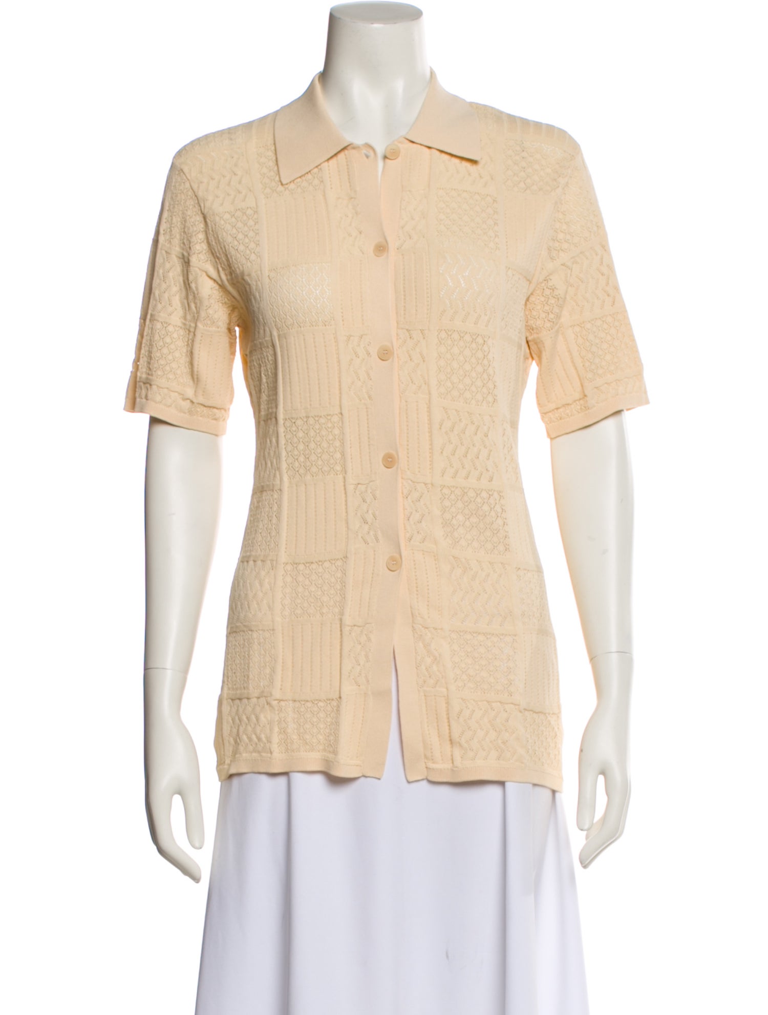 Sandro Short Sleeve Button-Up Top