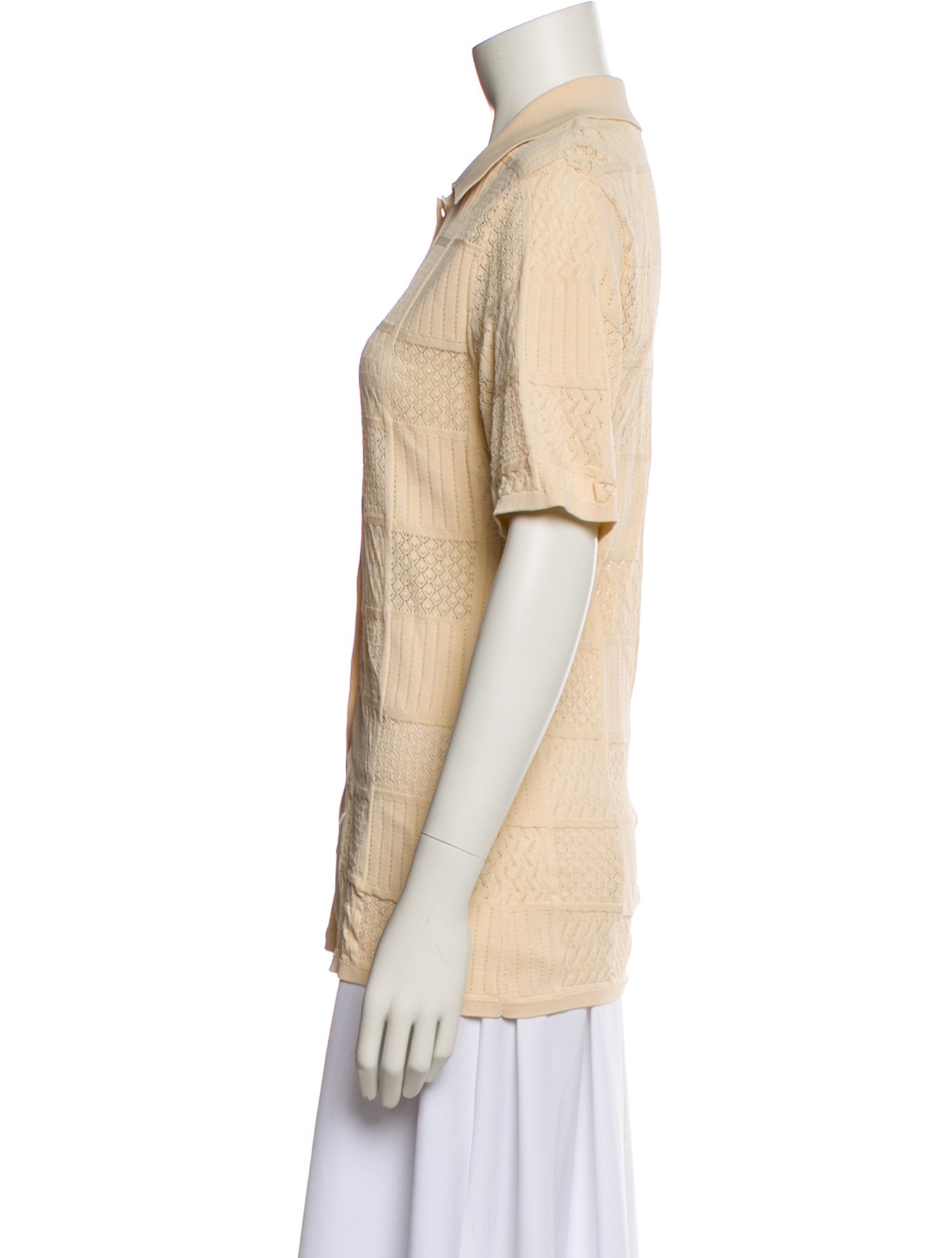 Sandro Short Sleeve Button-Up Top