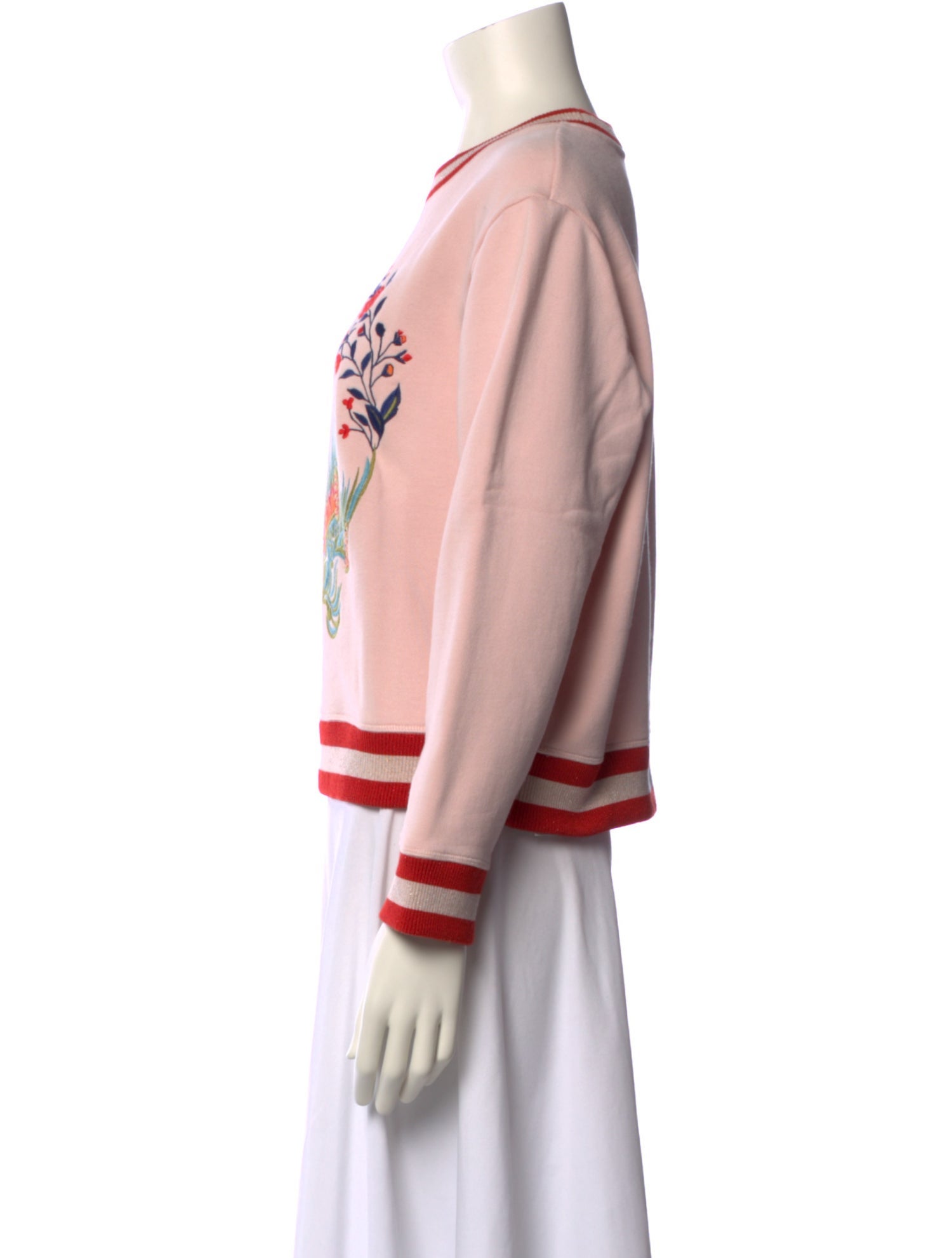 Sandro Graphic Print Crew Neck Sweatshirt