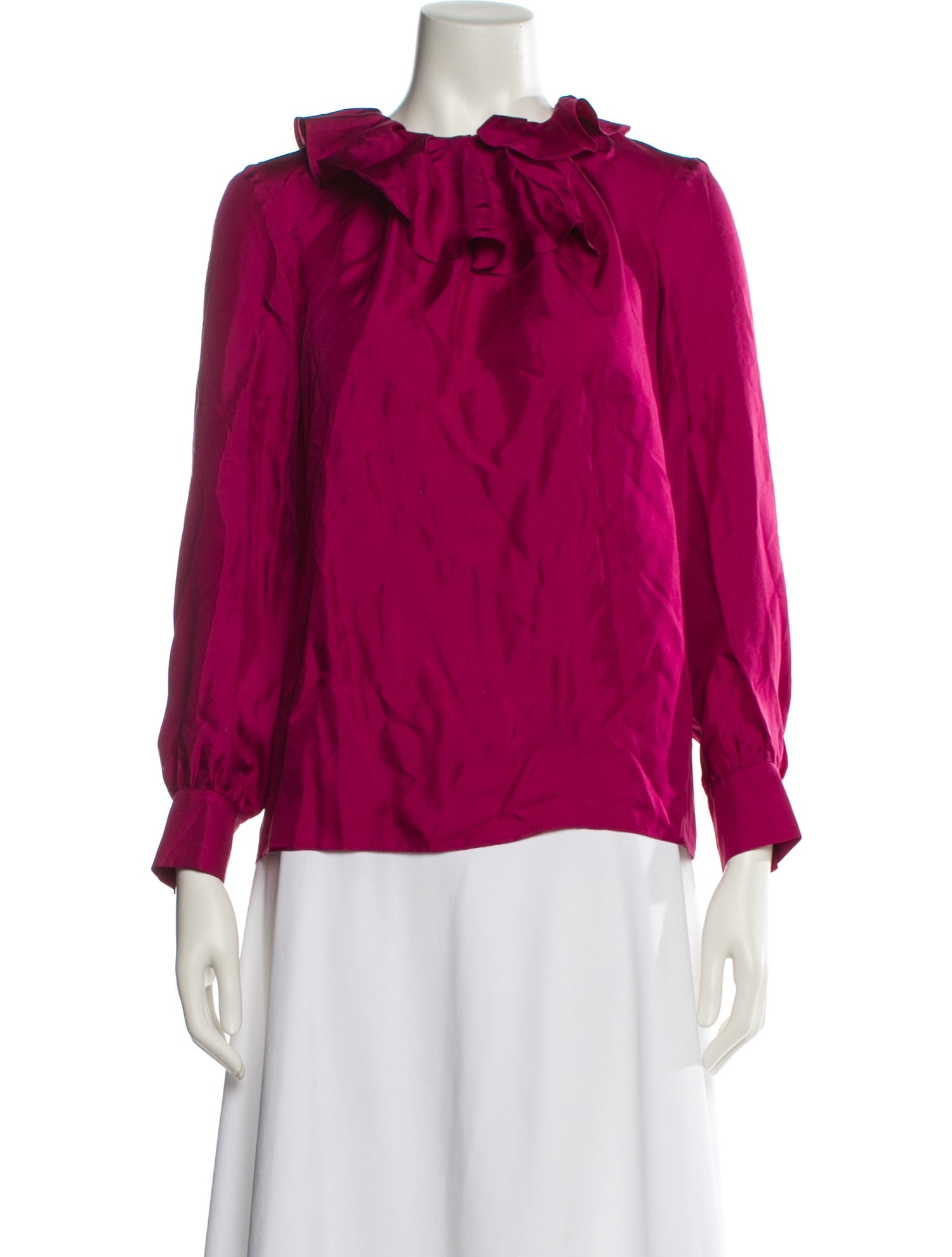 Sandro Silk Crew Neck Blouse