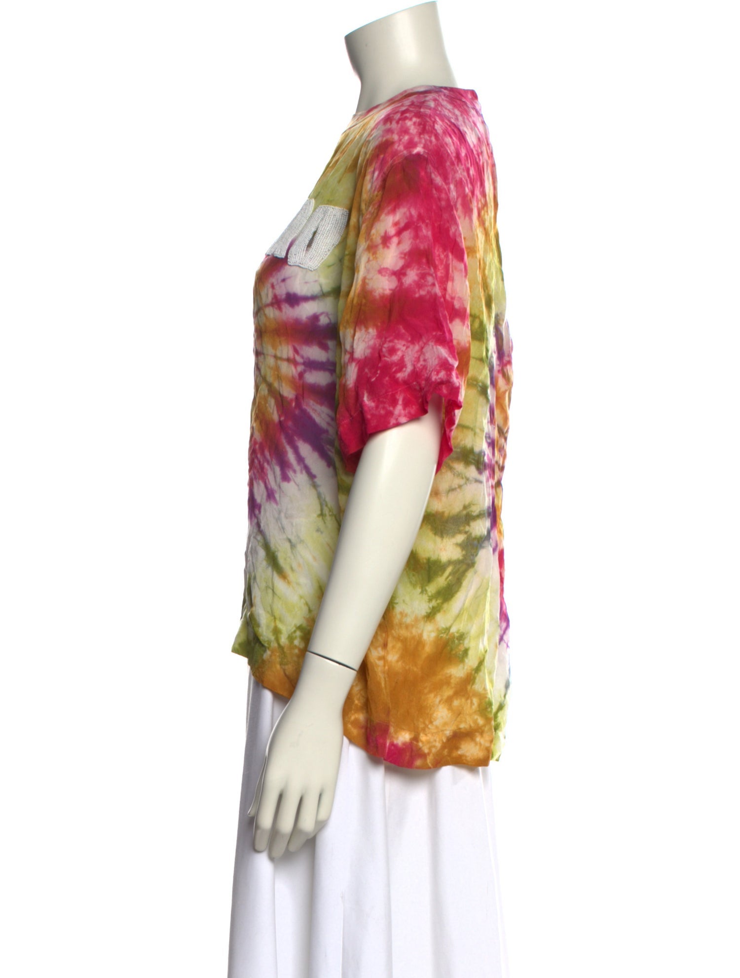 Sandro Tie-Dye Print Scoop Neck T-Shirt
