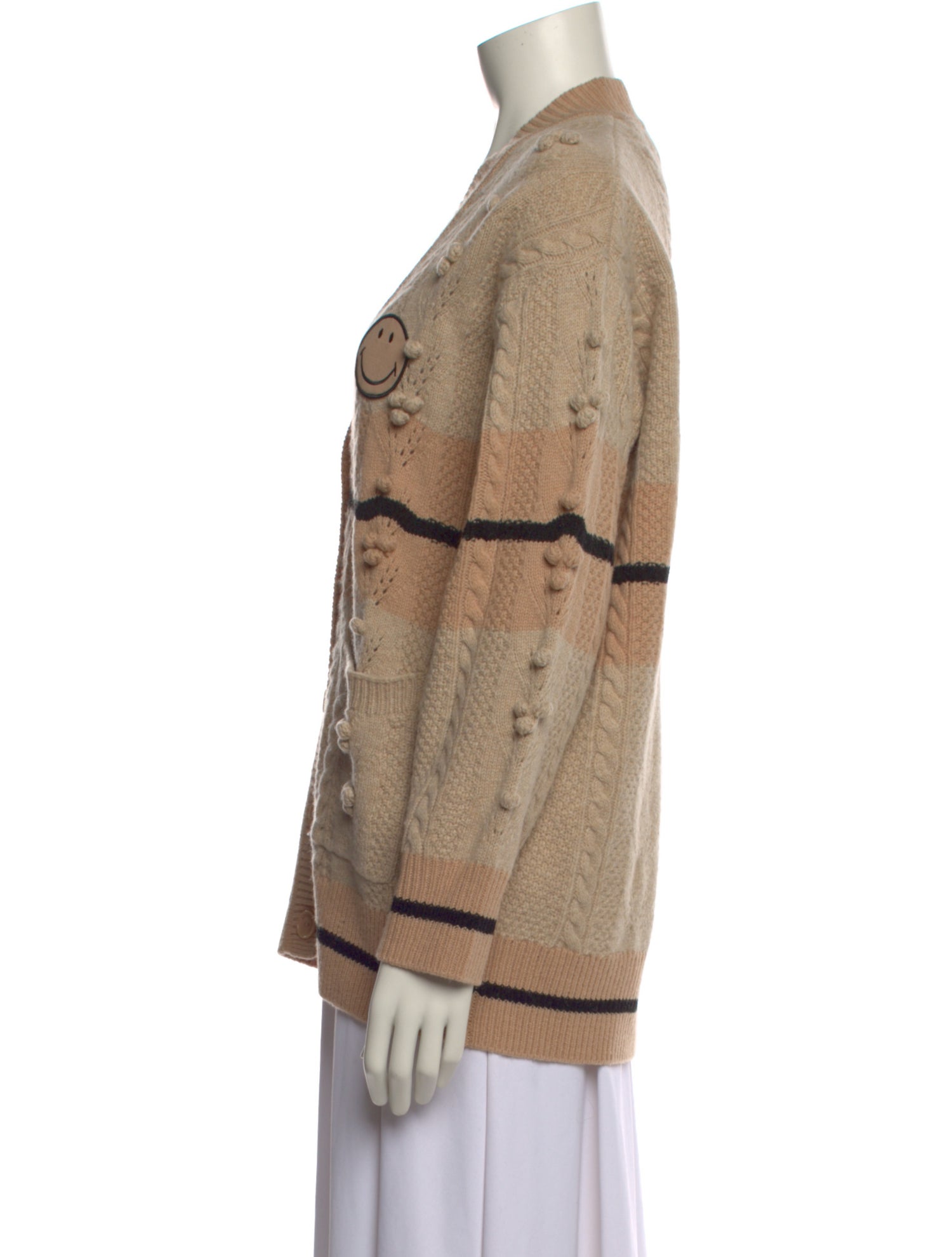 Sandro Striped V-Neck Sweater