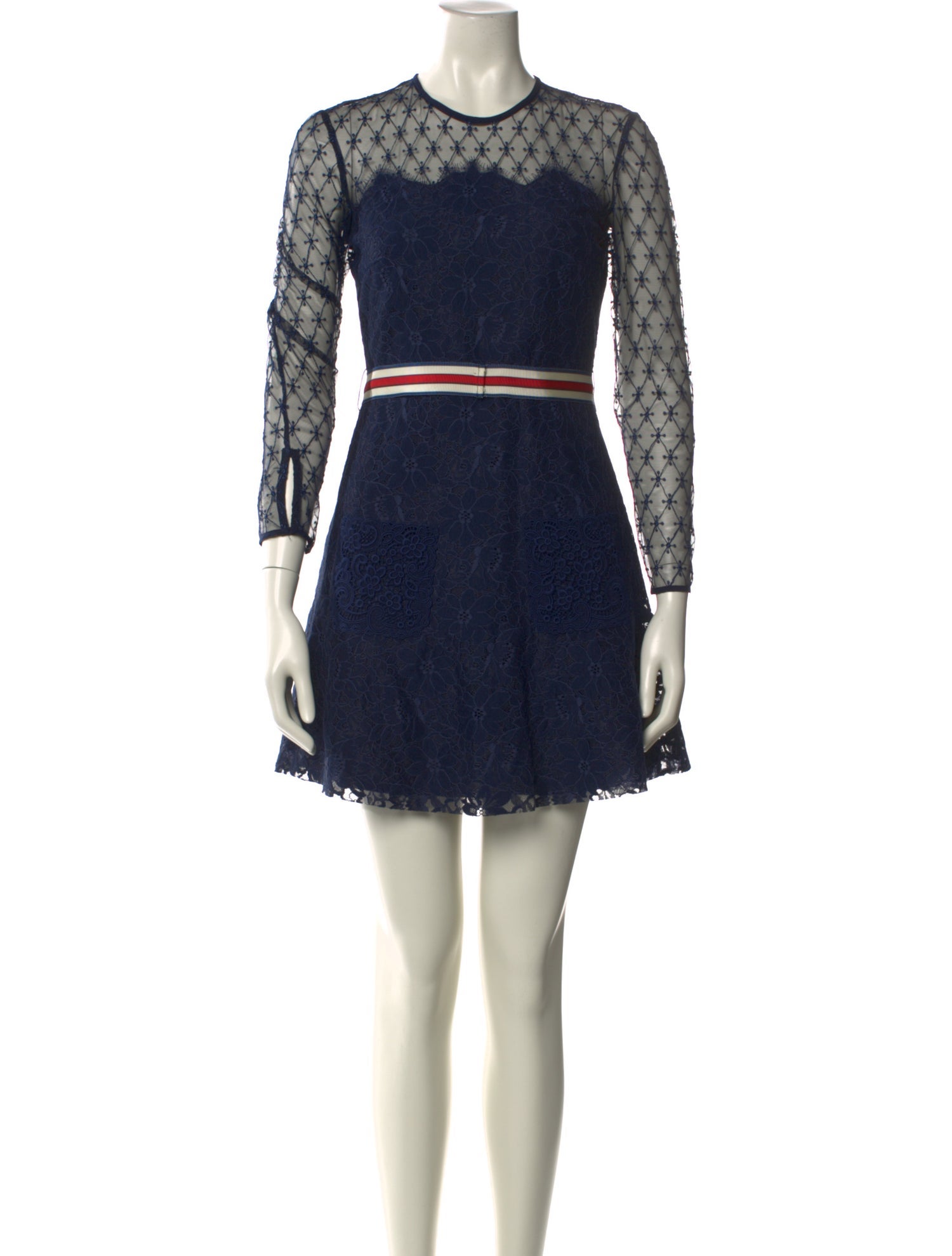Sandro Lace Pattern Mini Dress