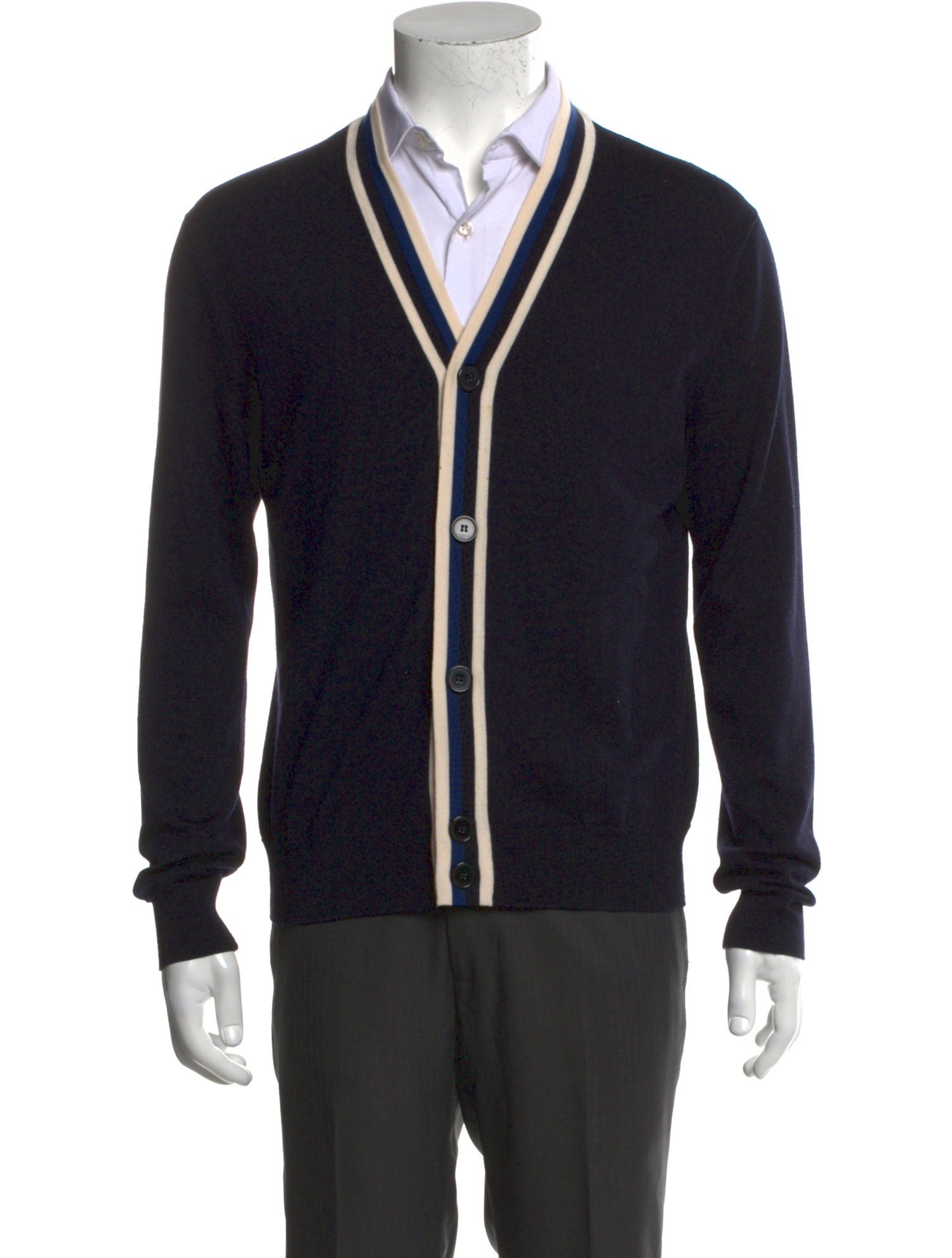 Sandro Wool Striped Cardigan