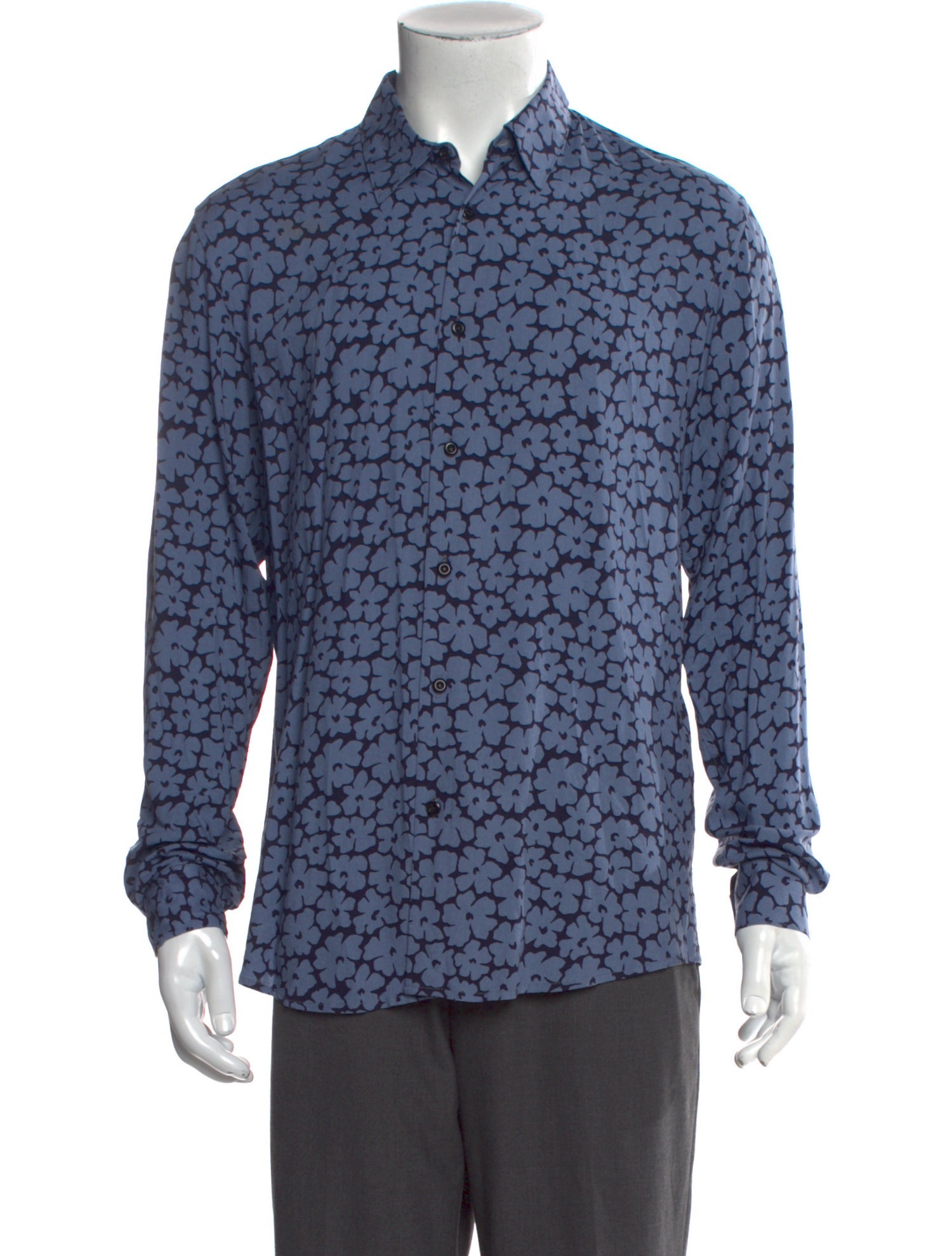 Sandro Floral Print Long Sleeve Shirt
