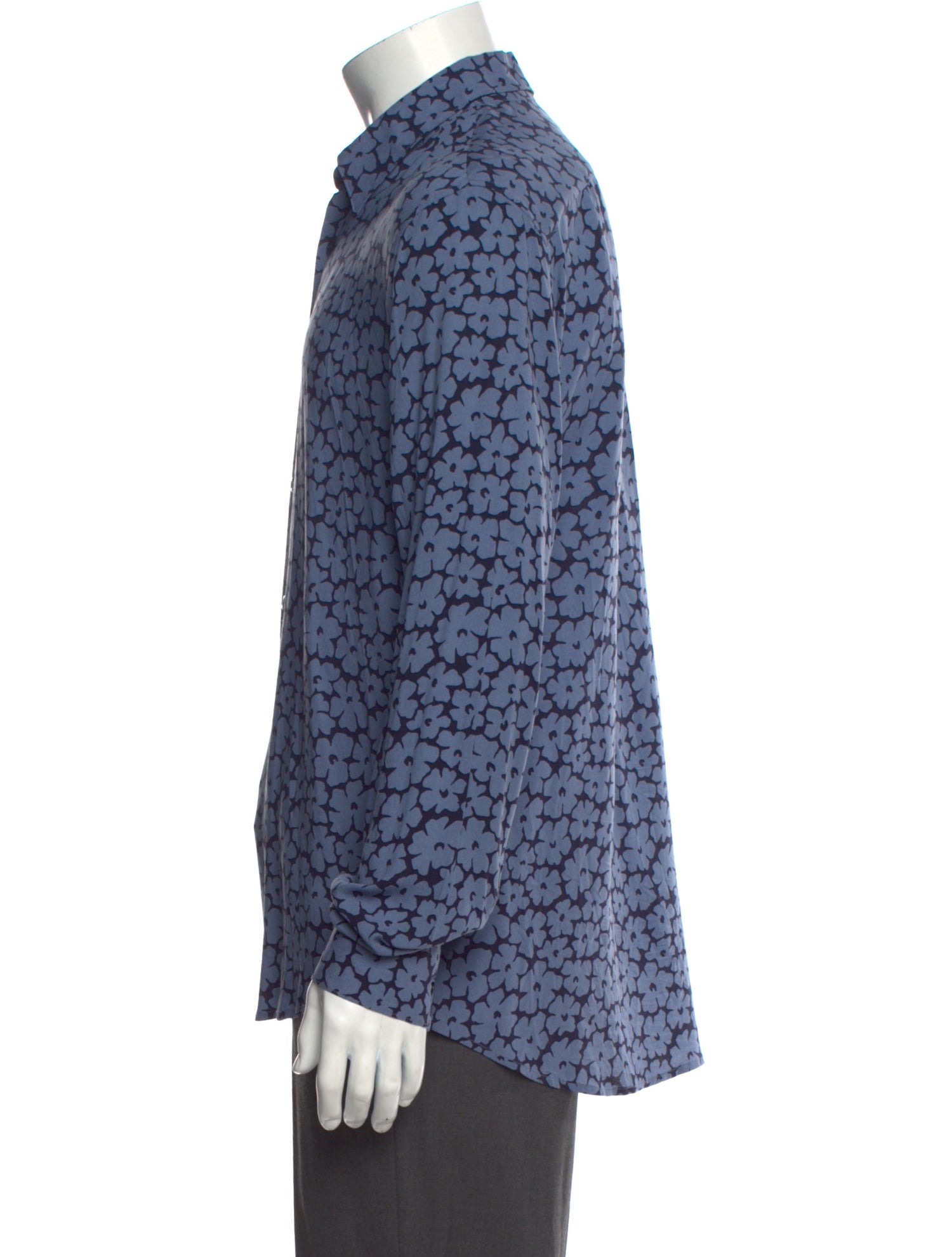 Sandro Floral Print Long Sleeve Shirt