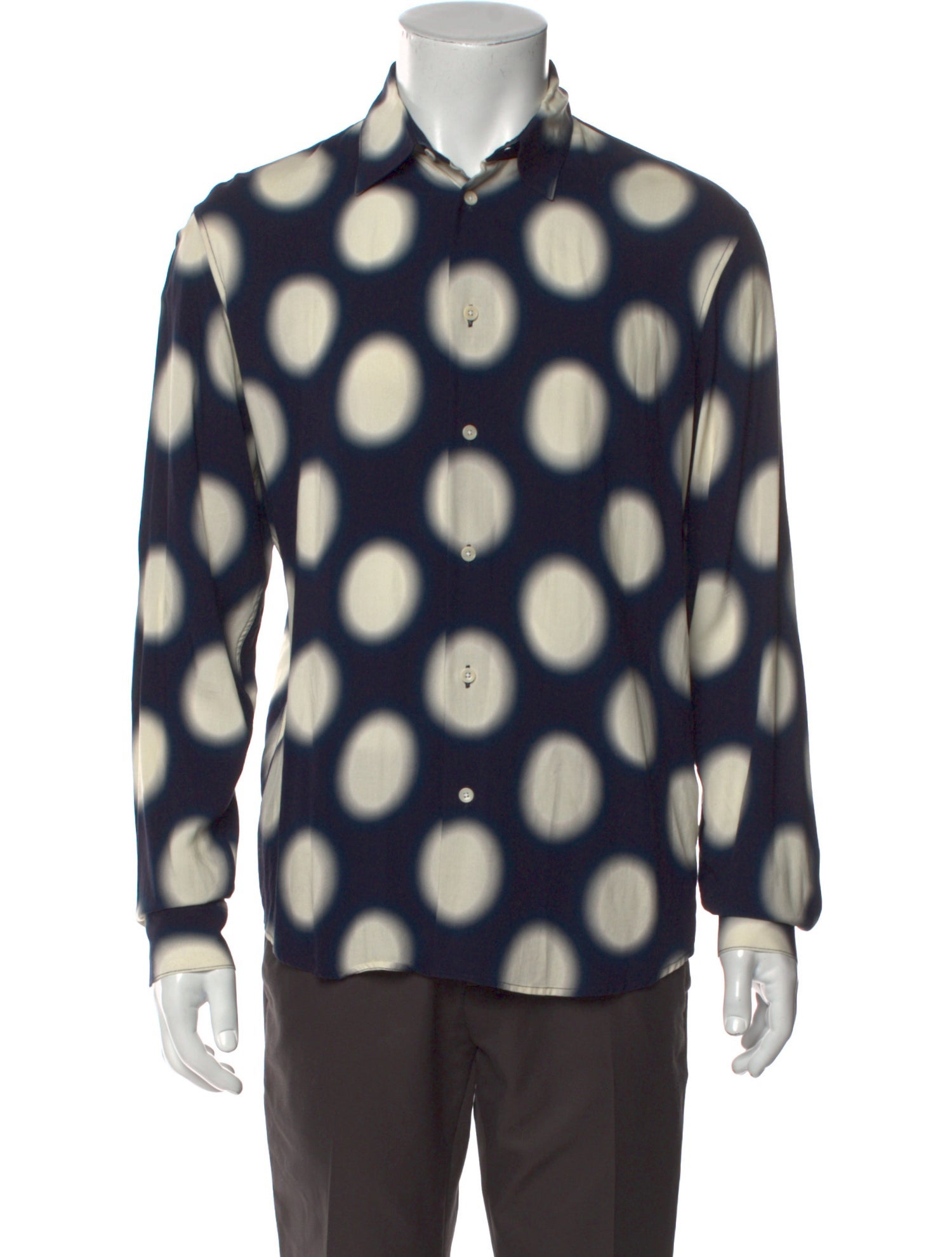 Sandro Polka Dot Print Long Sleeve Shirt