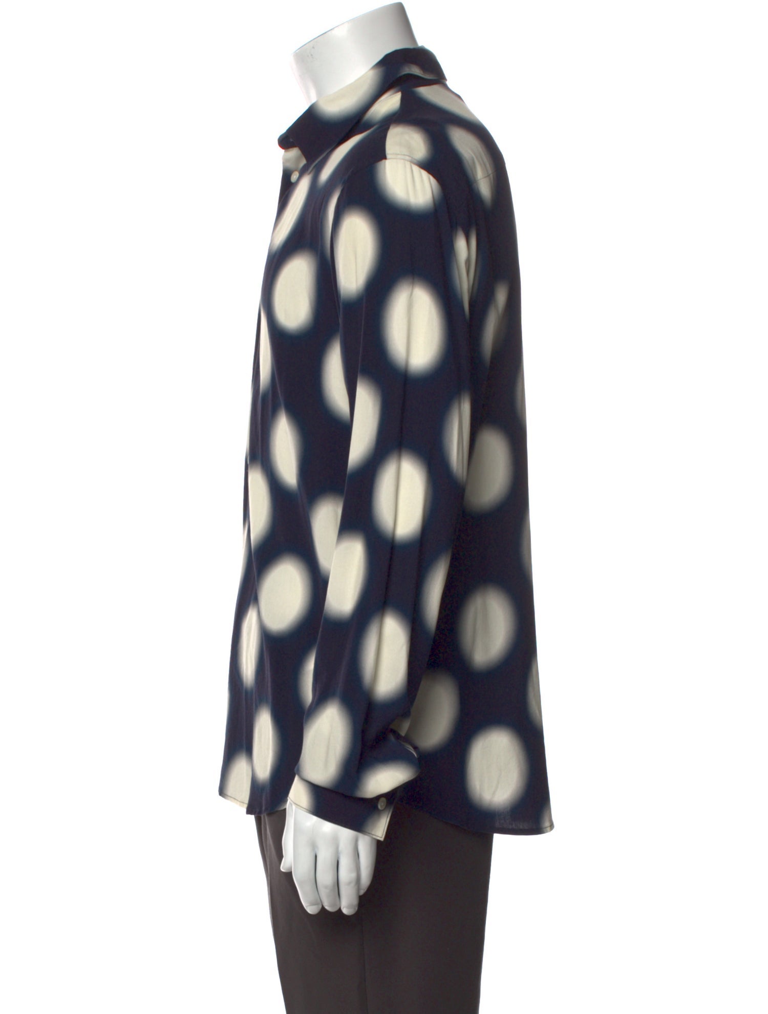 Sandro Polka Dot Print Long Sleeve Shirt