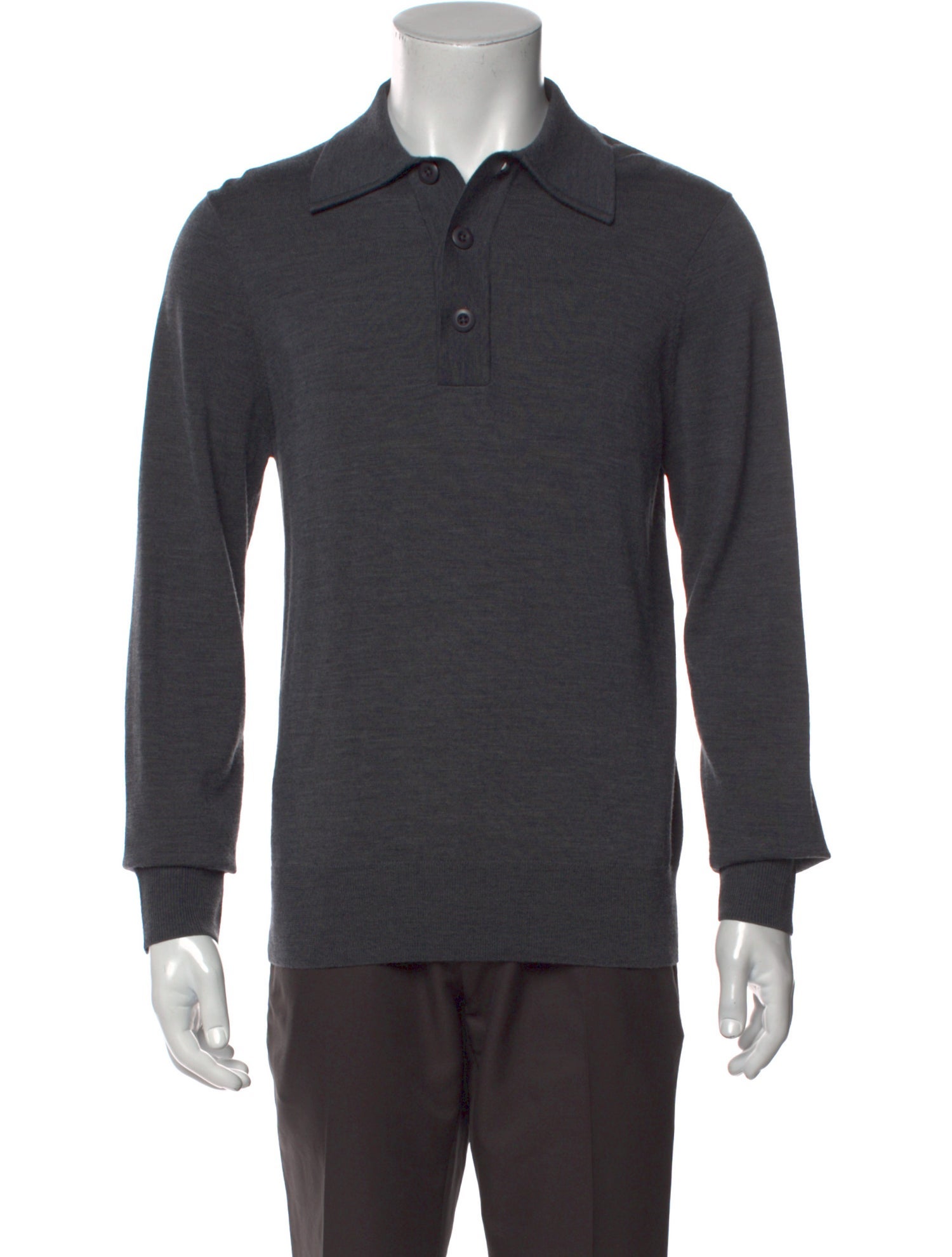 Sandro Wool Collar Polo Sweater