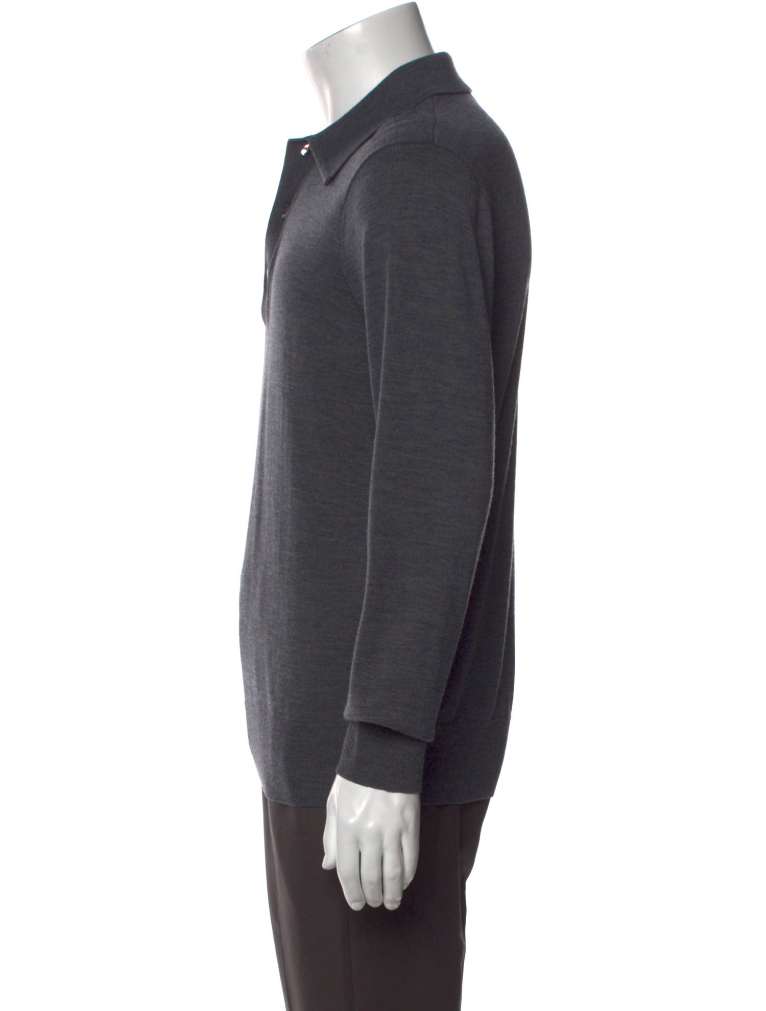 Sandro Wool Collar Polo Sweater