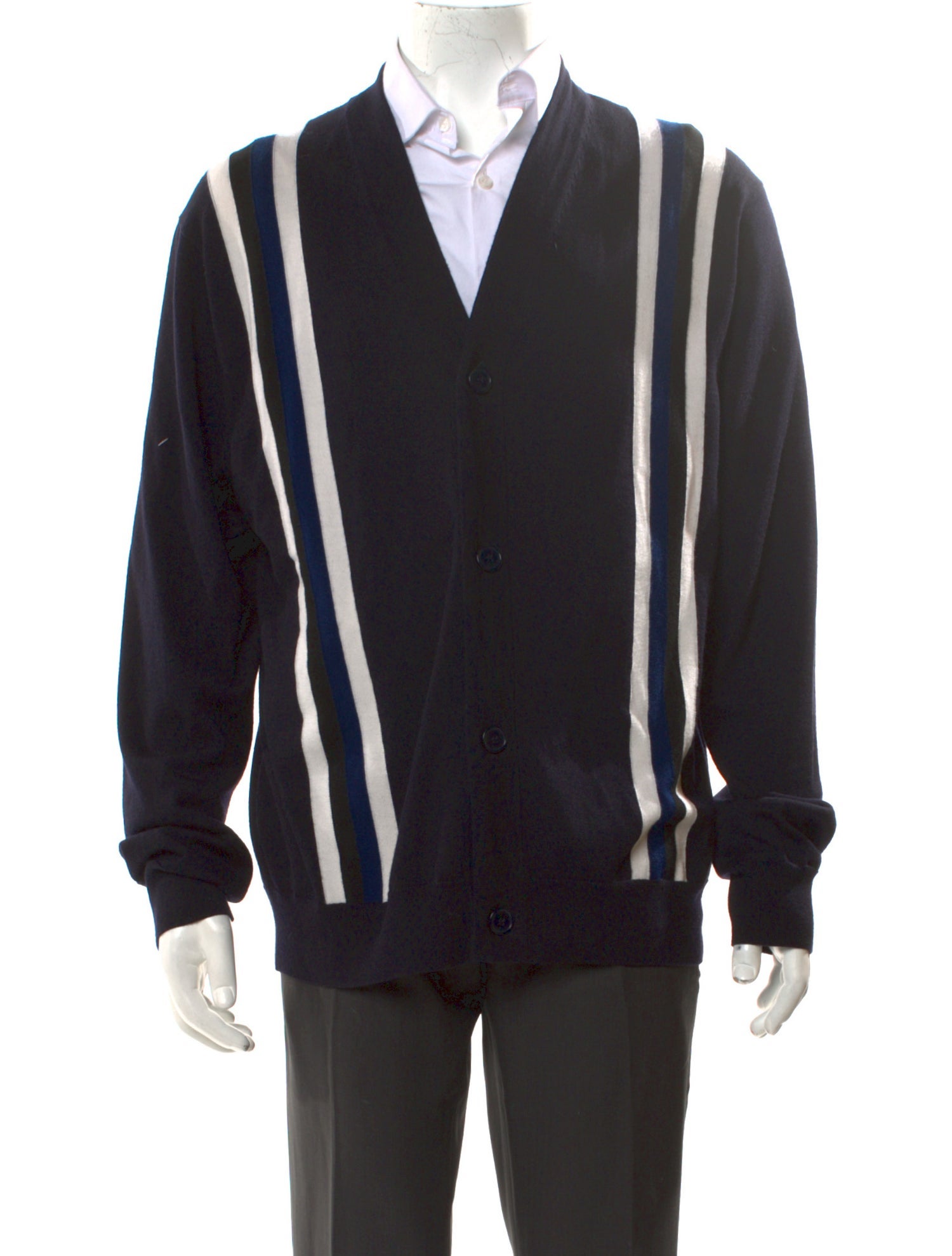 Sandro Wool Striped Cardigan