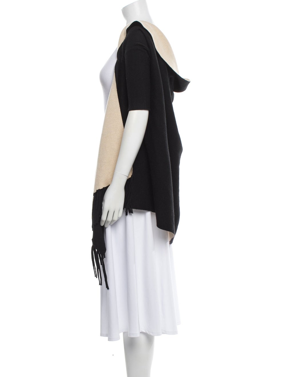 Sandro Colorblock Pattern Open Front Sweater - image 2