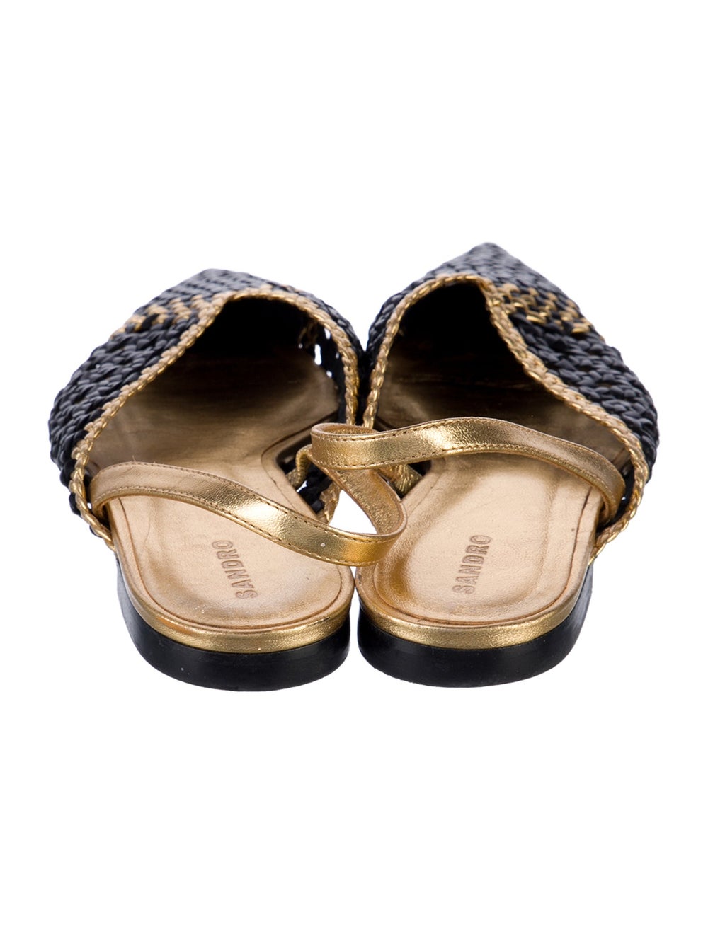 Sandro Leather Colorblock Pattern Slingback Flats - image 4