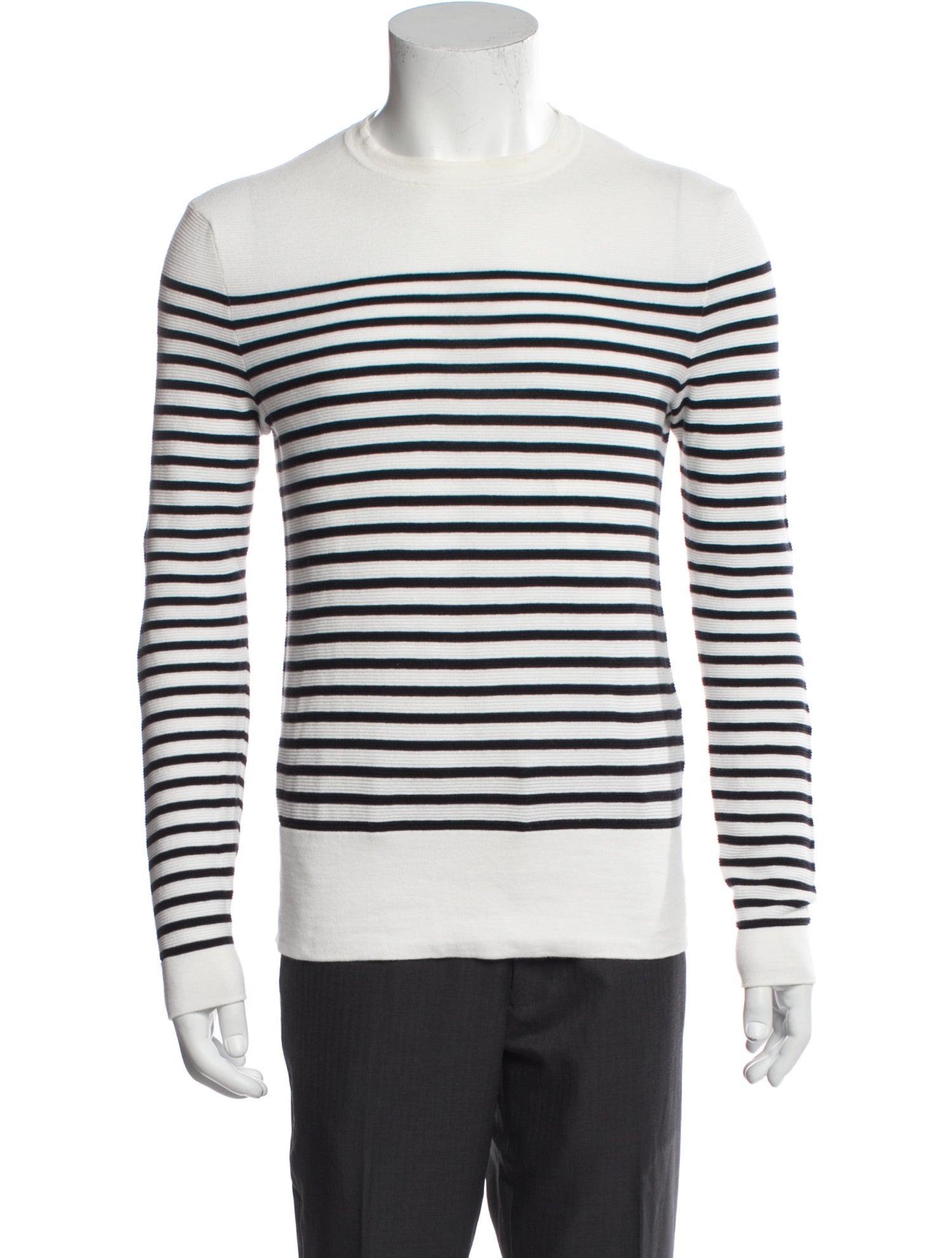 Sandro Striped Crew Neck Pullover
