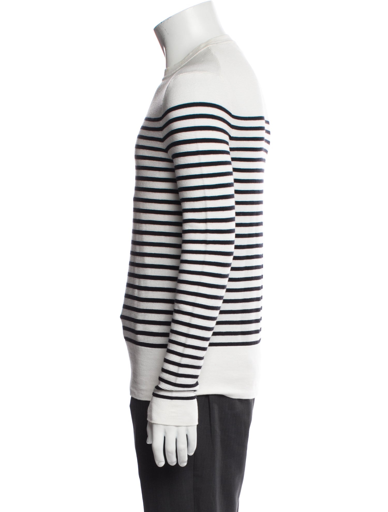 Sandro Striped Crew Neck Pullover