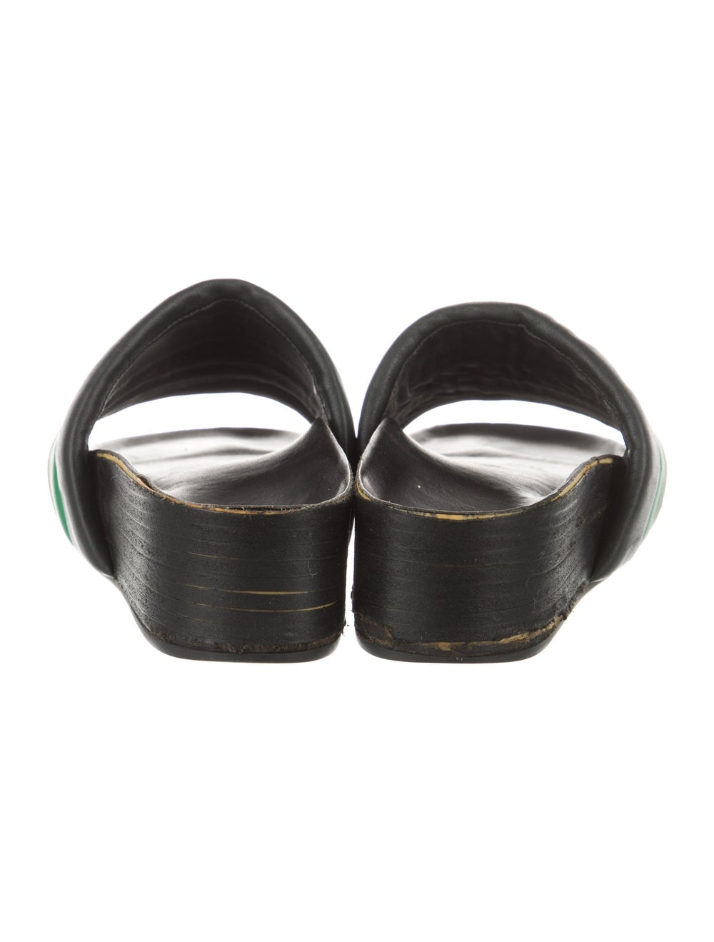 Sandro Leather Colorblock Pattern Slides - image 4