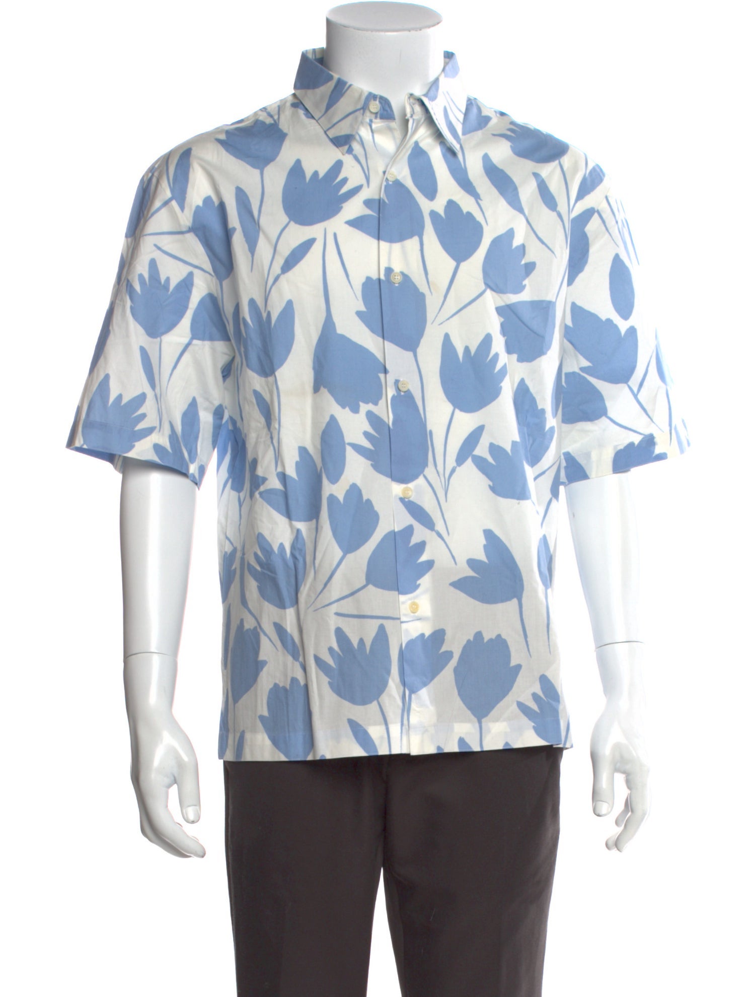 Sandro Floral Print Short Sleeve Shirt
