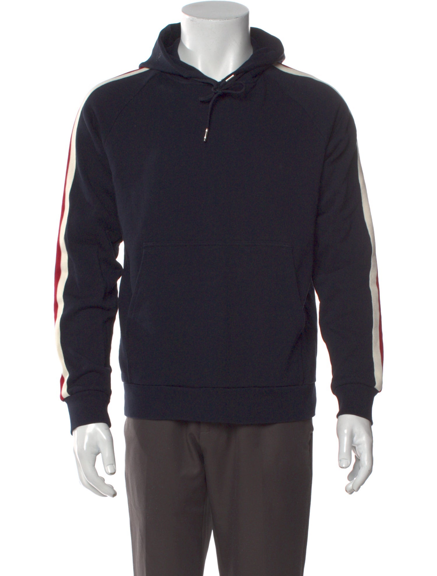 Sandro Striped Crew Neck Hoodie