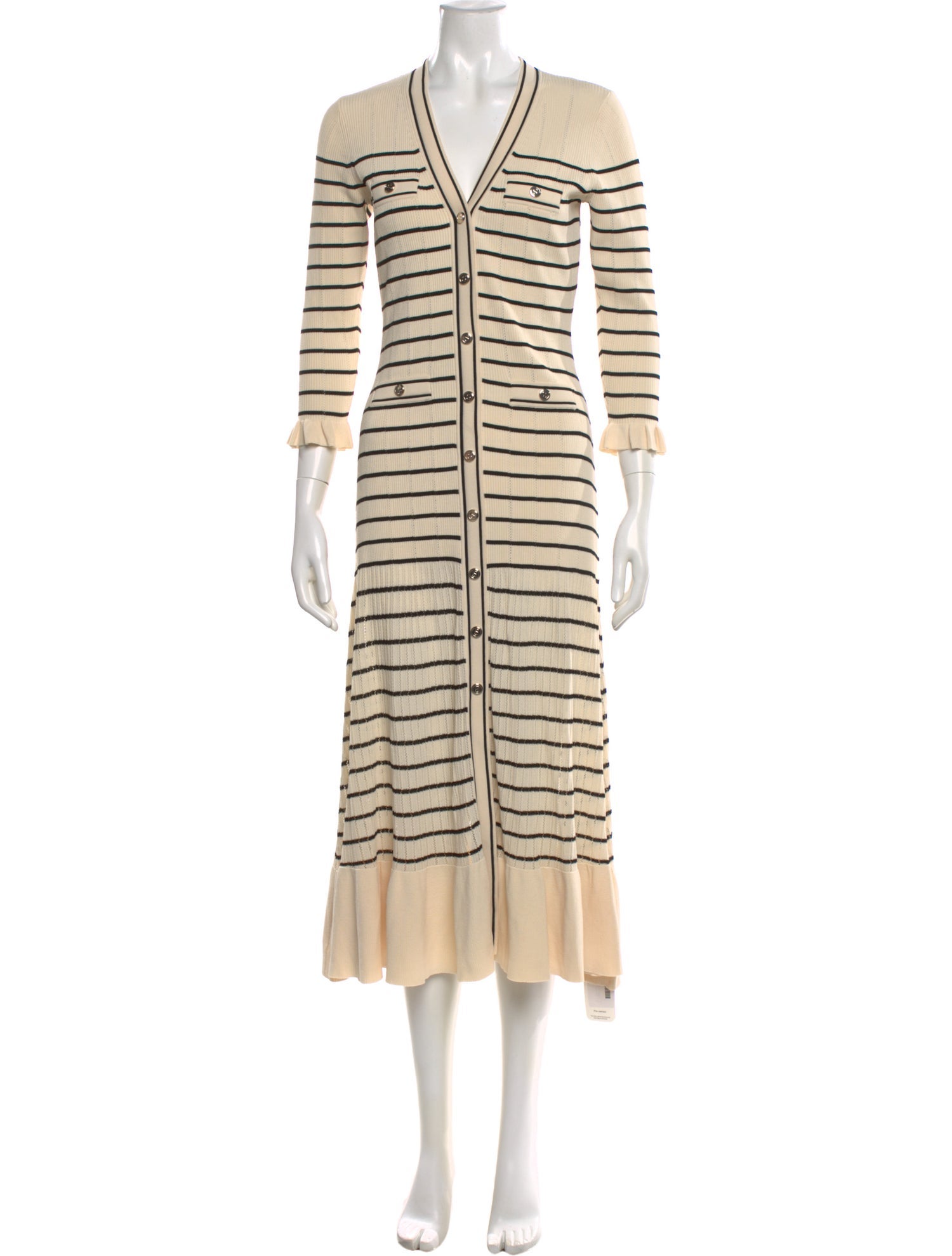 Sandro Striped Long Dress