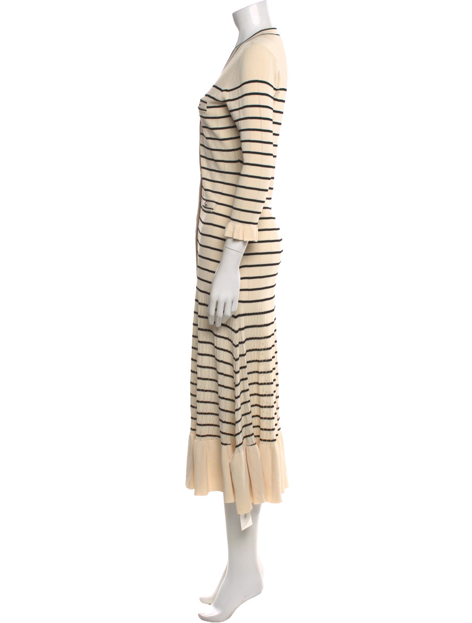 Sandro Striped Long Dress