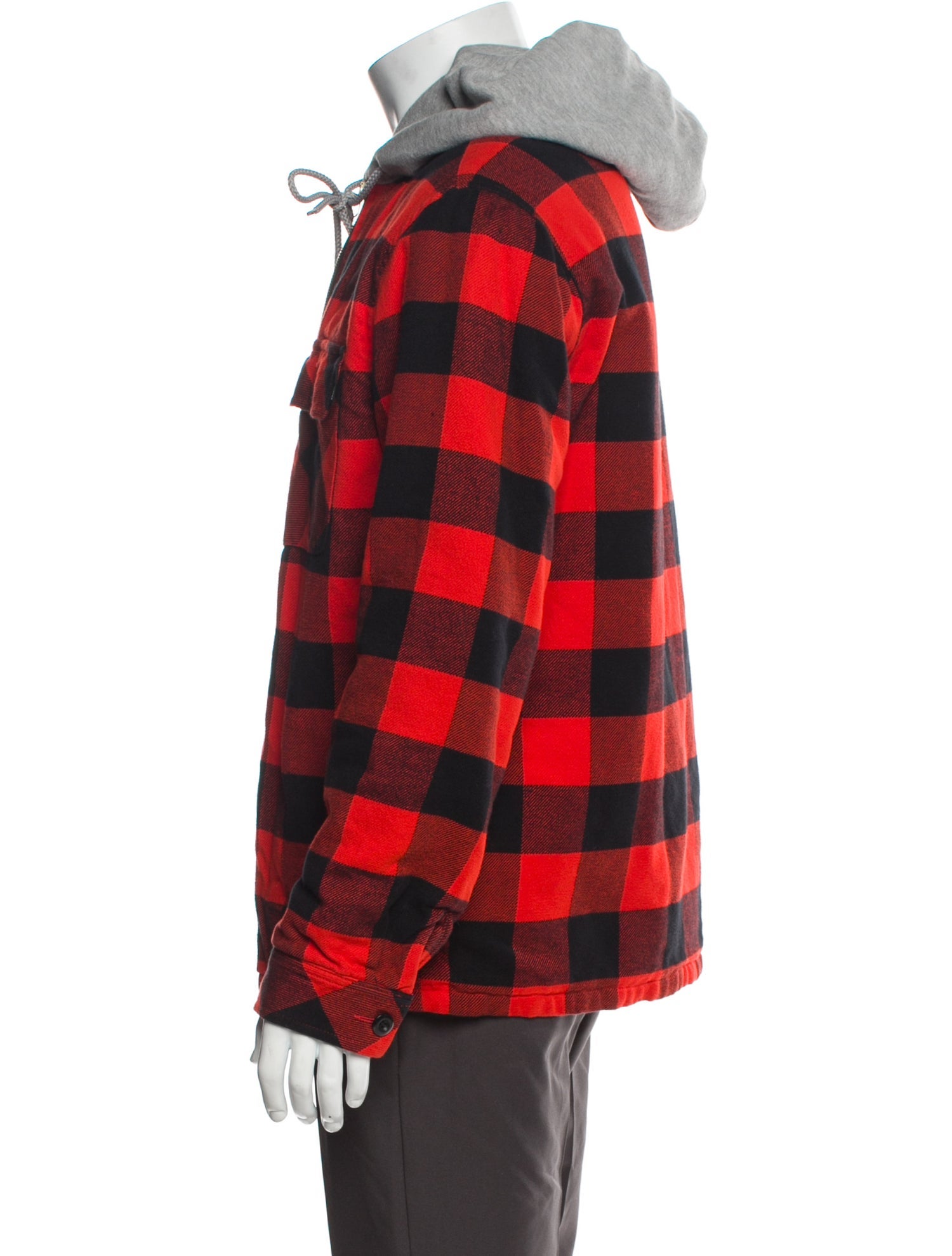 Sandro Plaid Print Puffer Coat