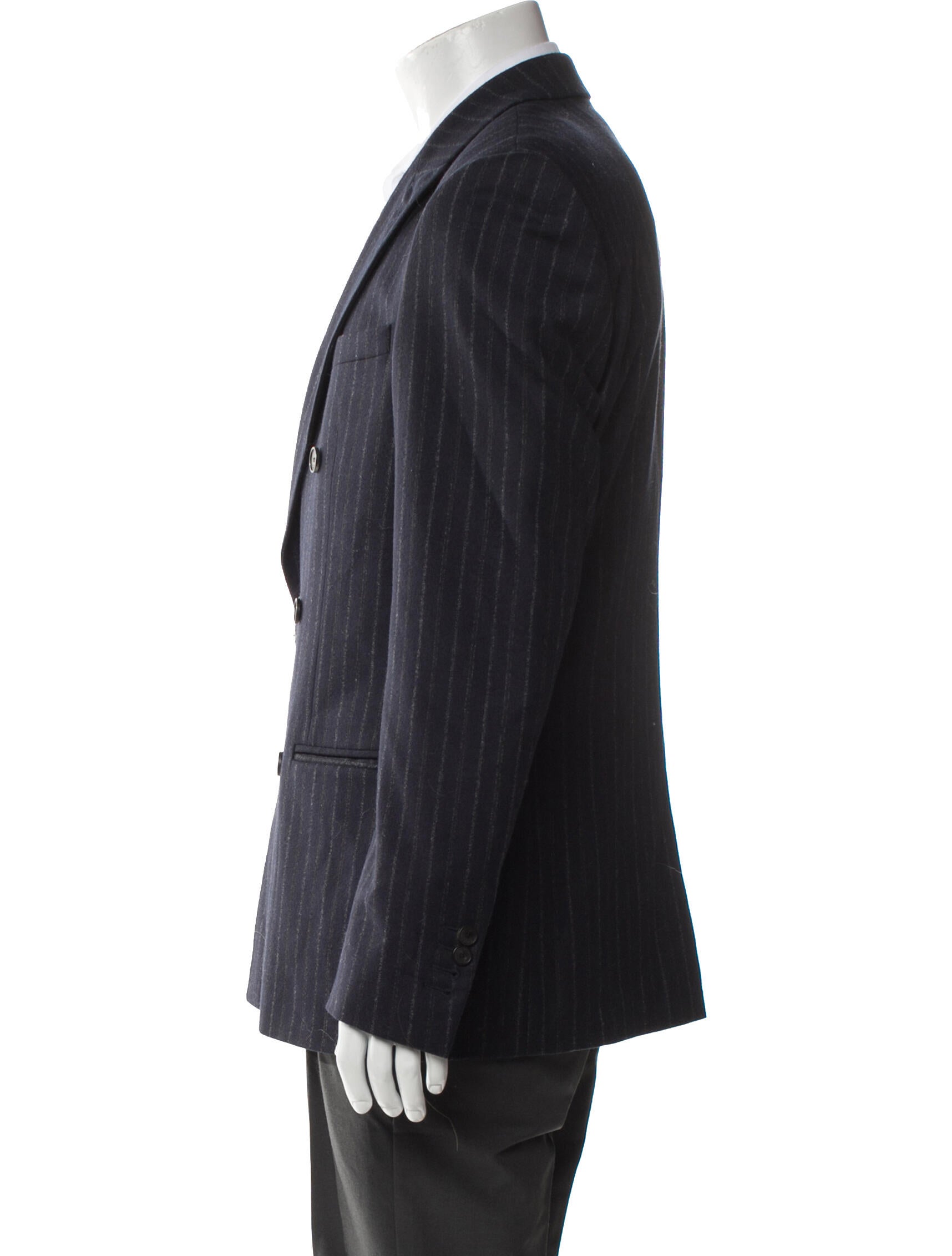 Sandro Virgin Wool Striped Blazer