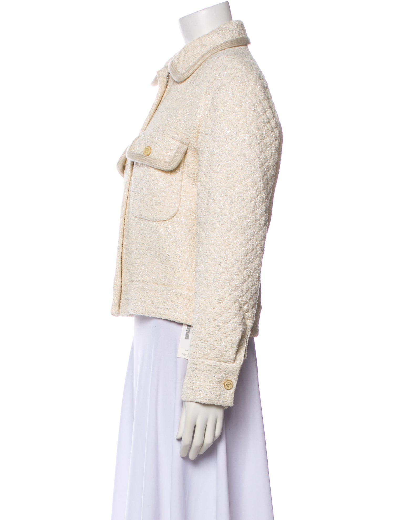 Sandro Tweed Pattern Jacket