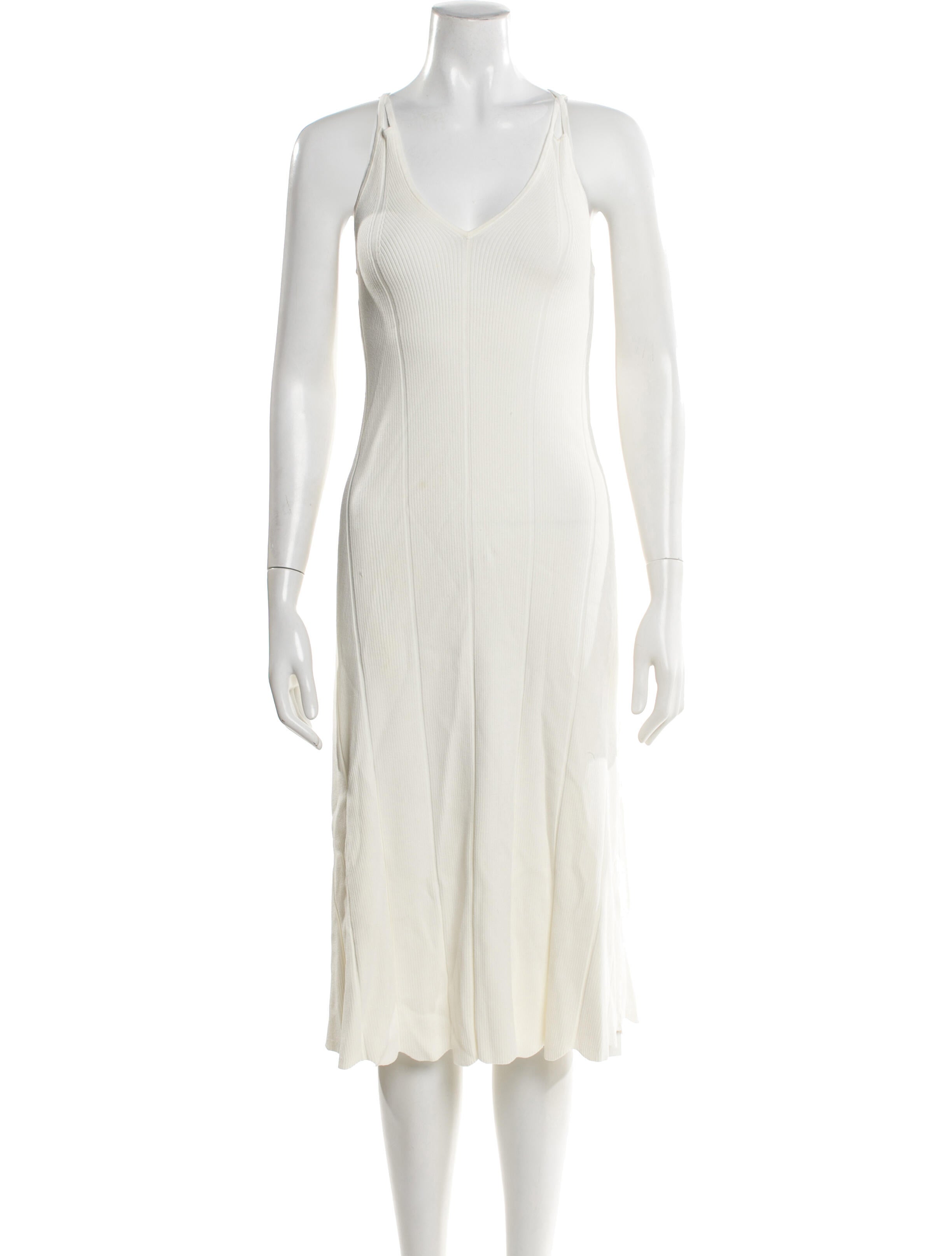 Sandro Scoop Neck Midi Length Dress