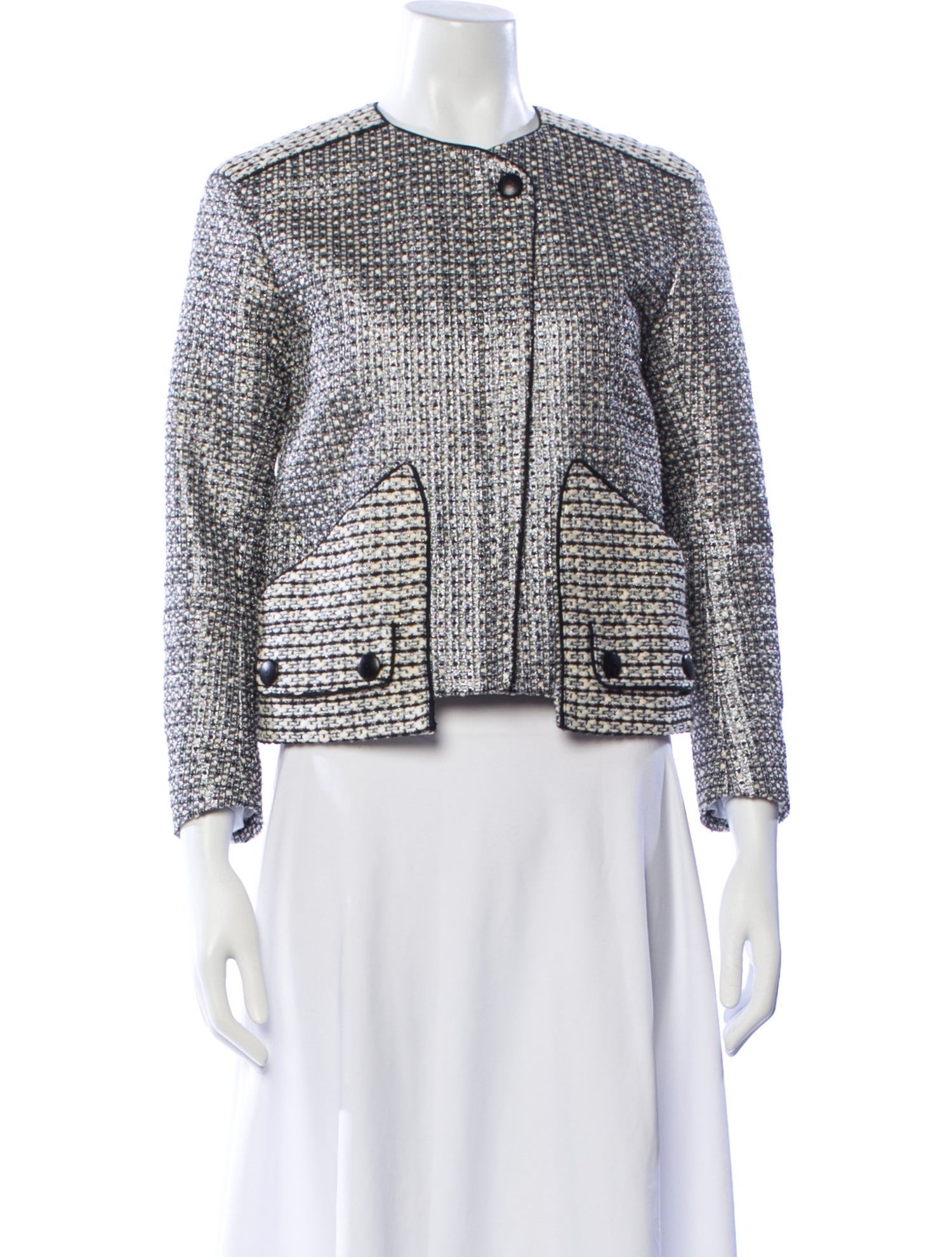 Sandro Tweed Pattern Evening Jacket