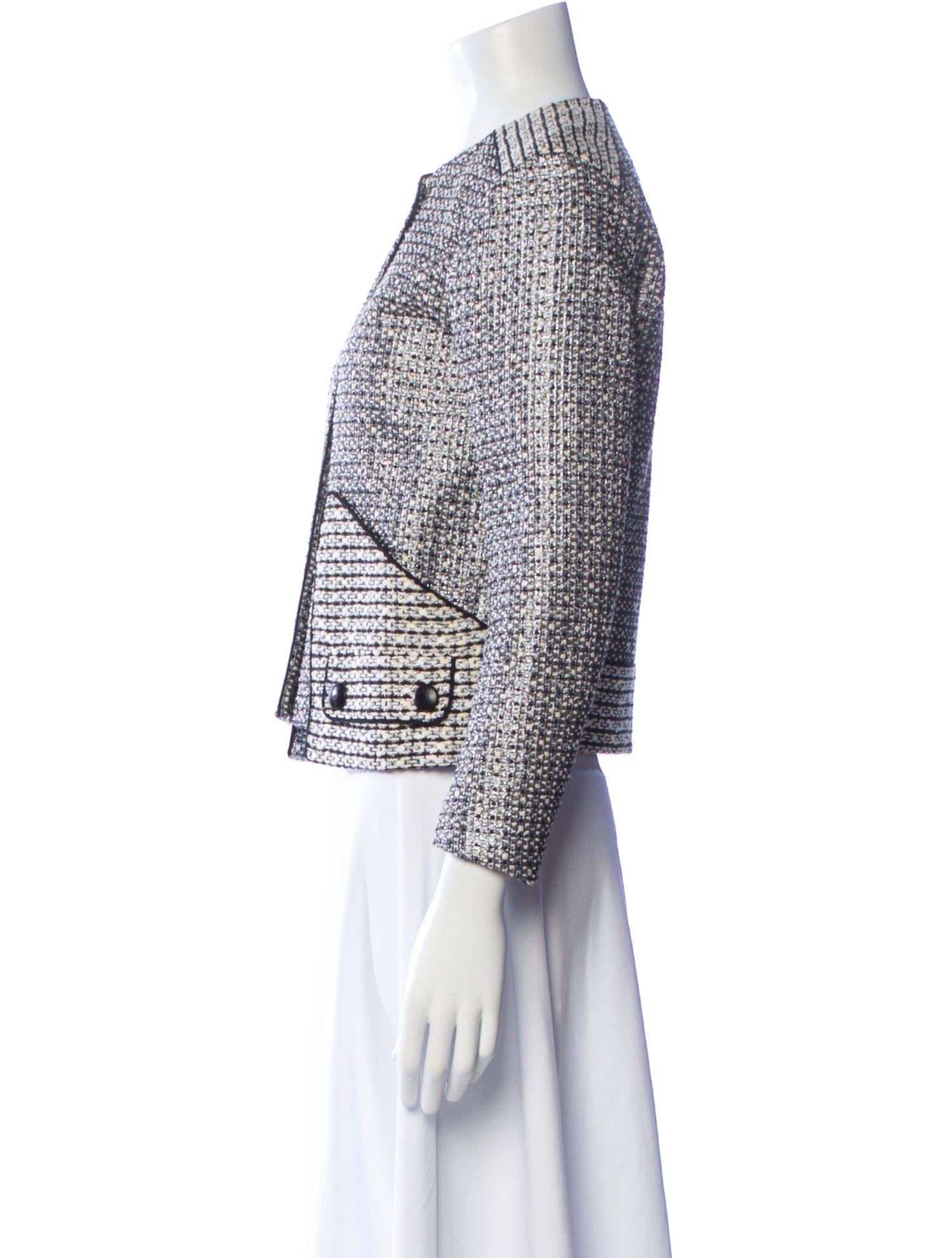 Sandro Tweed Pattern Evening Jacket