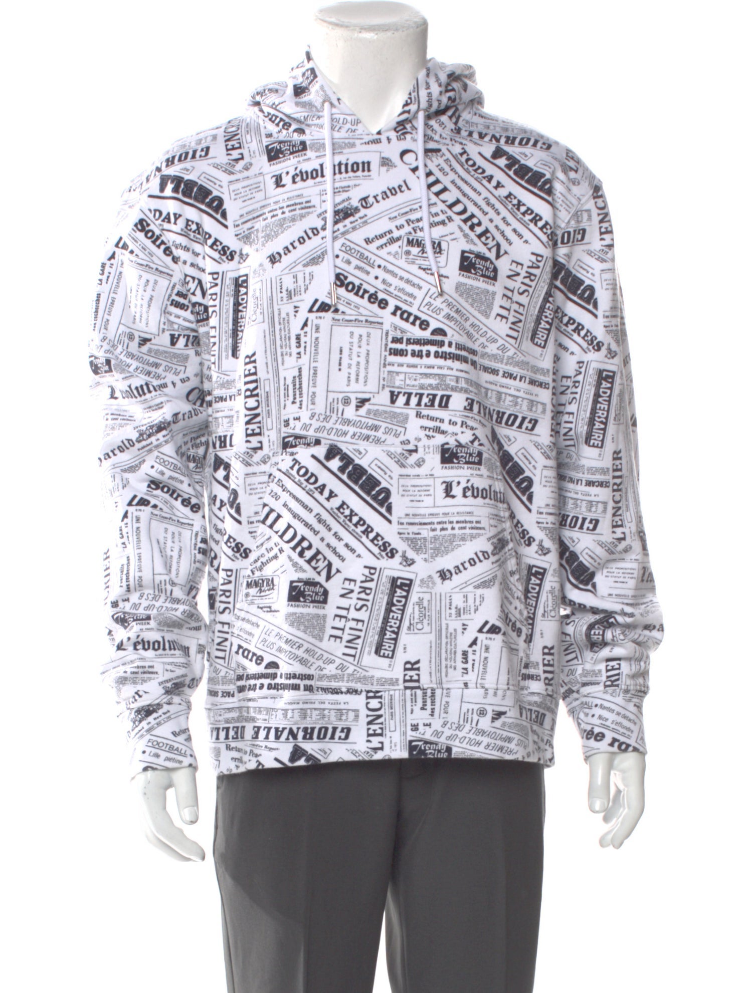 Sandro Graphic Print Crew Neck Hoodie
