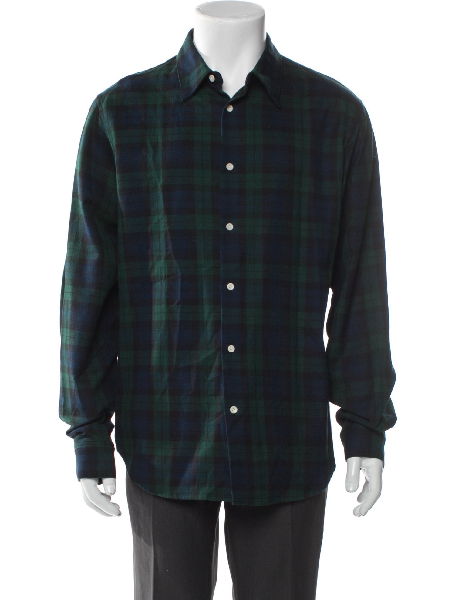Sandro Plaid Print Long Sleeve Shirt