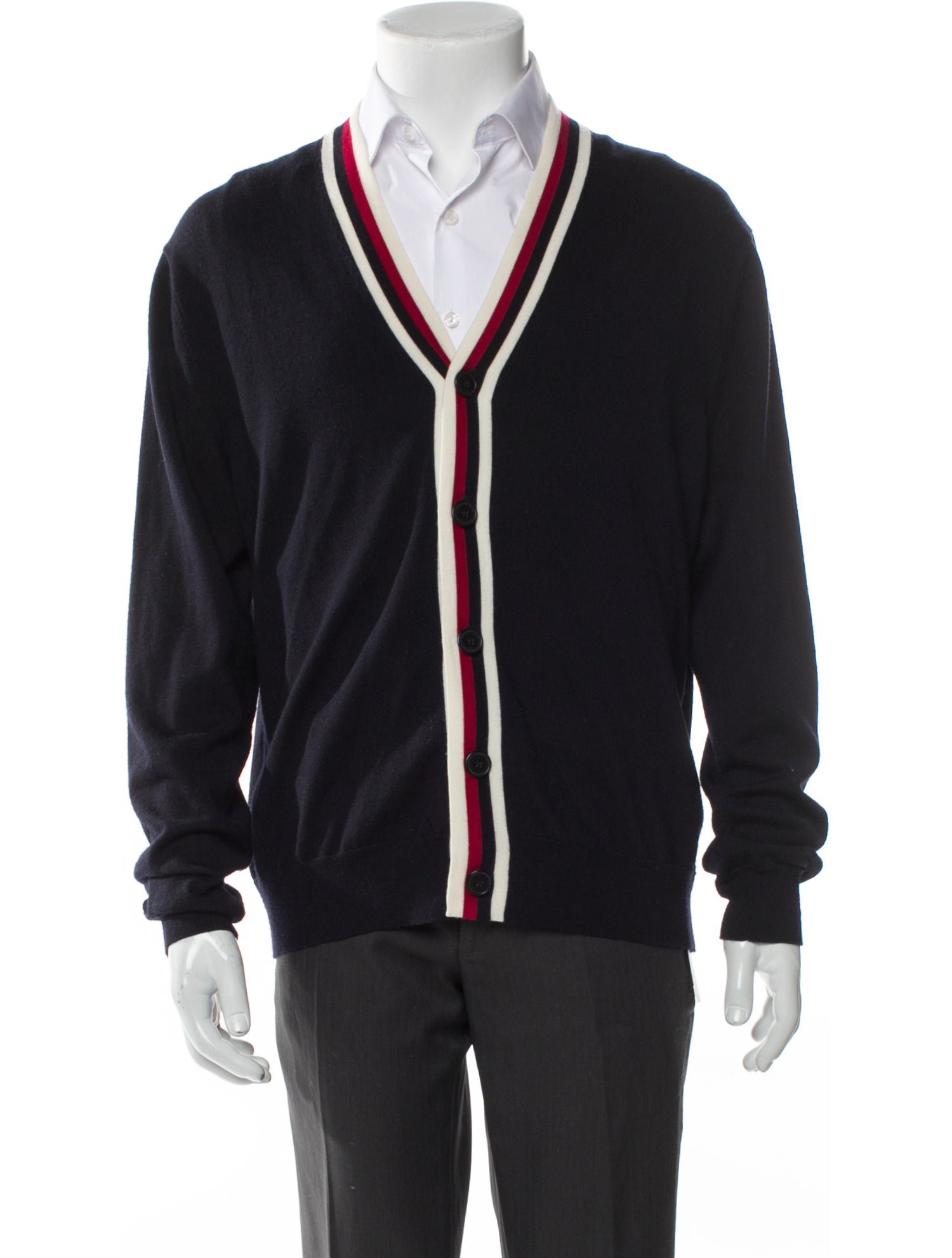Sandro Wool Striped Cardigan