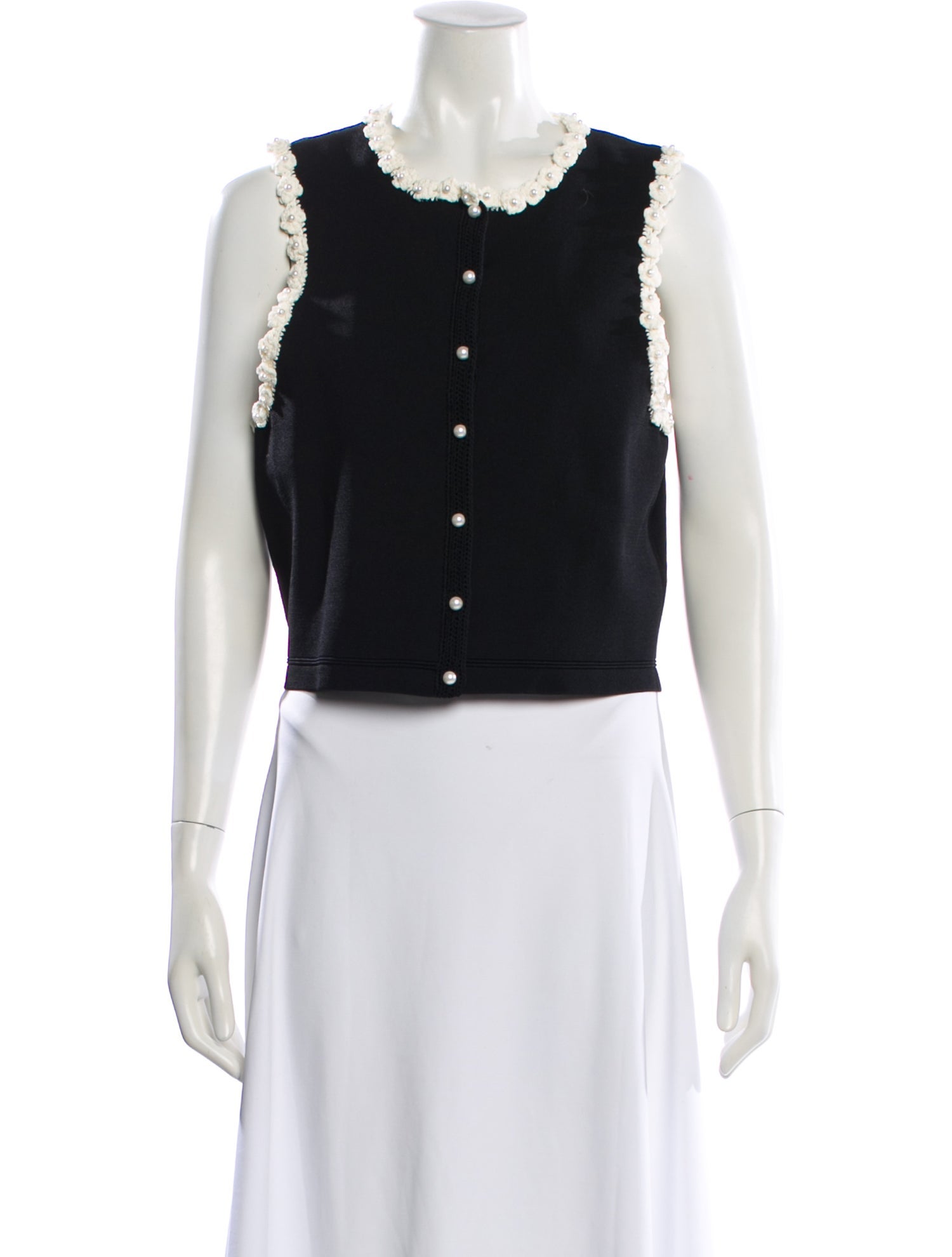 Sandro Crew Neck Sleeveless Top