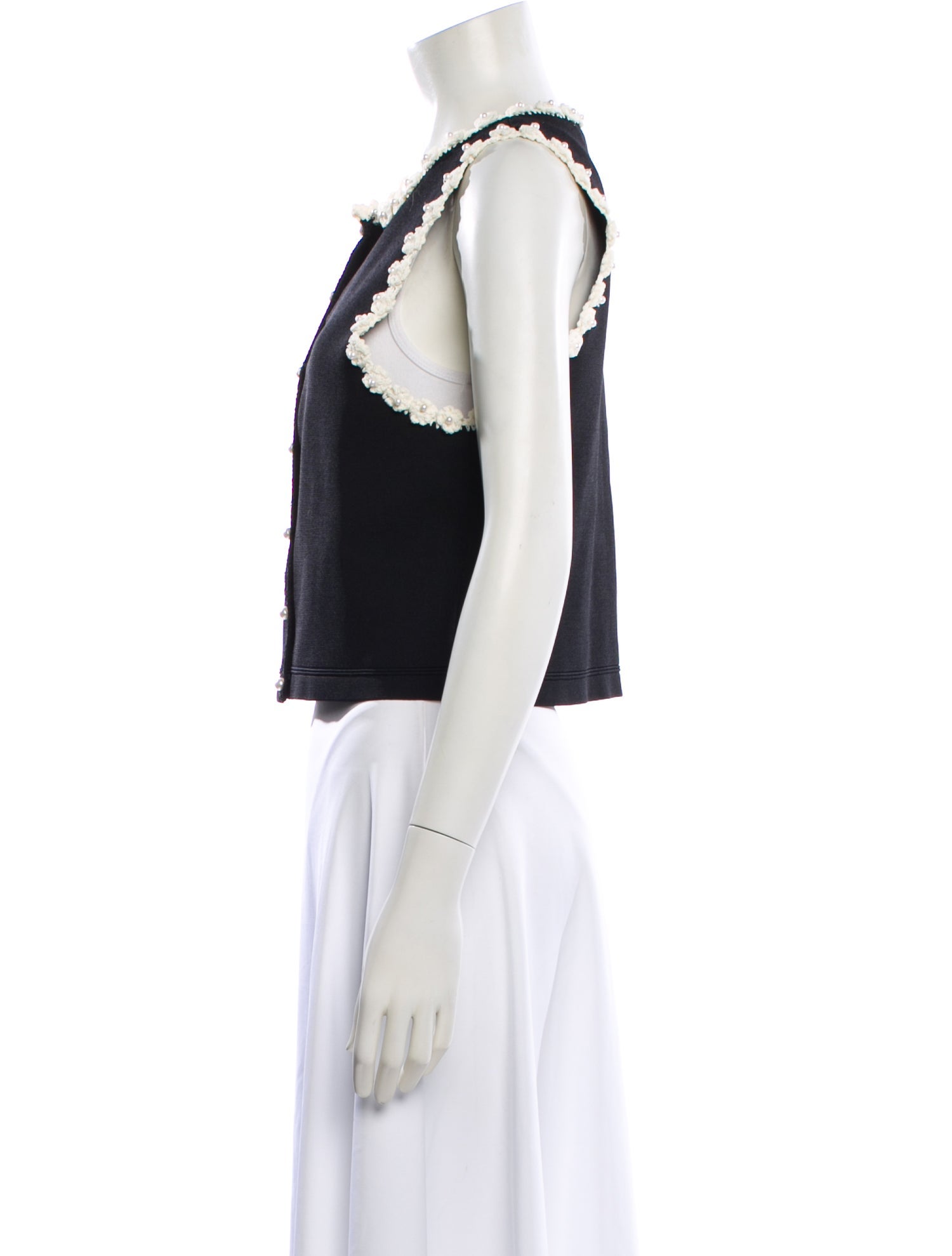 Sandro Crew Neck Sleeveless Top