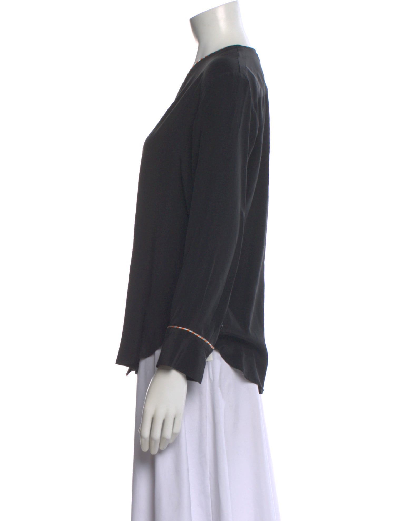 Sandro Silk V-Neck Blouse