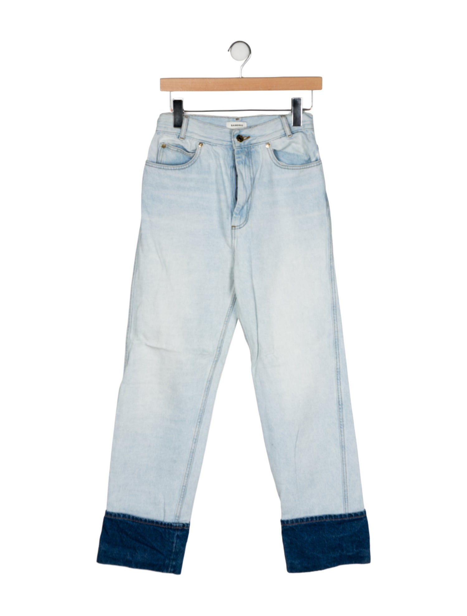Sandro High-Rise Straight Leg Jeans