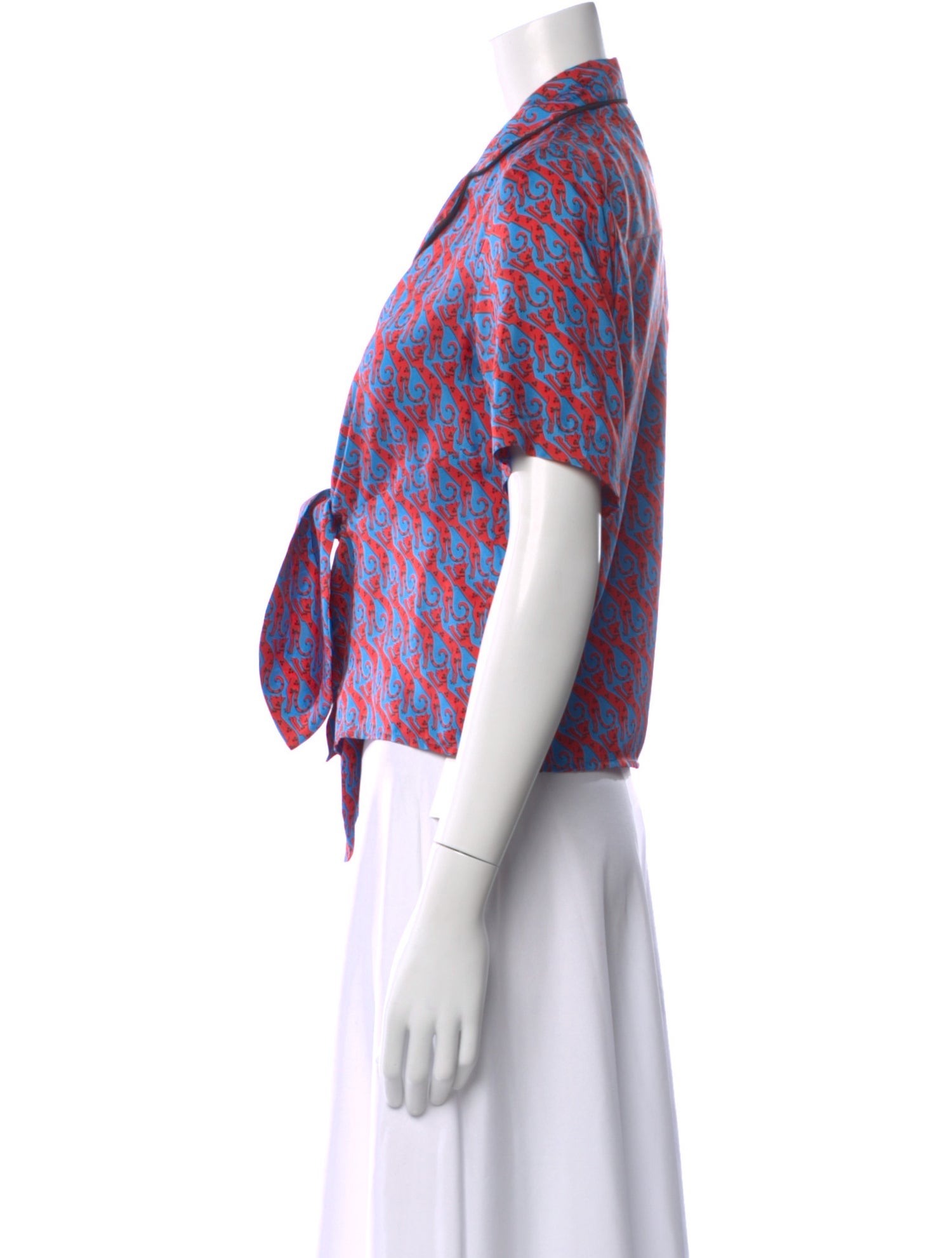 Sandro Silk Patterned Blouse