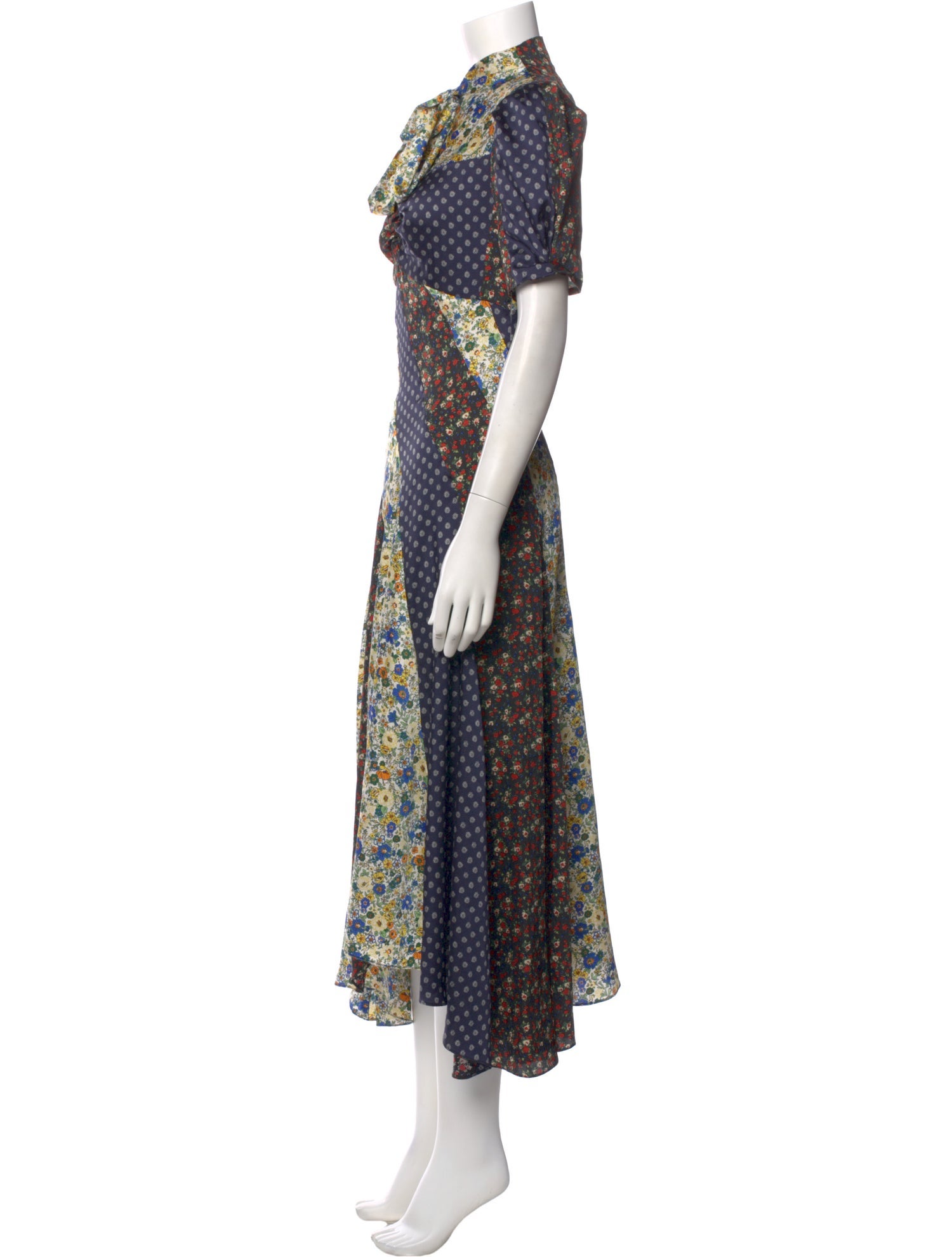 Sandro Floral Print Long Dress