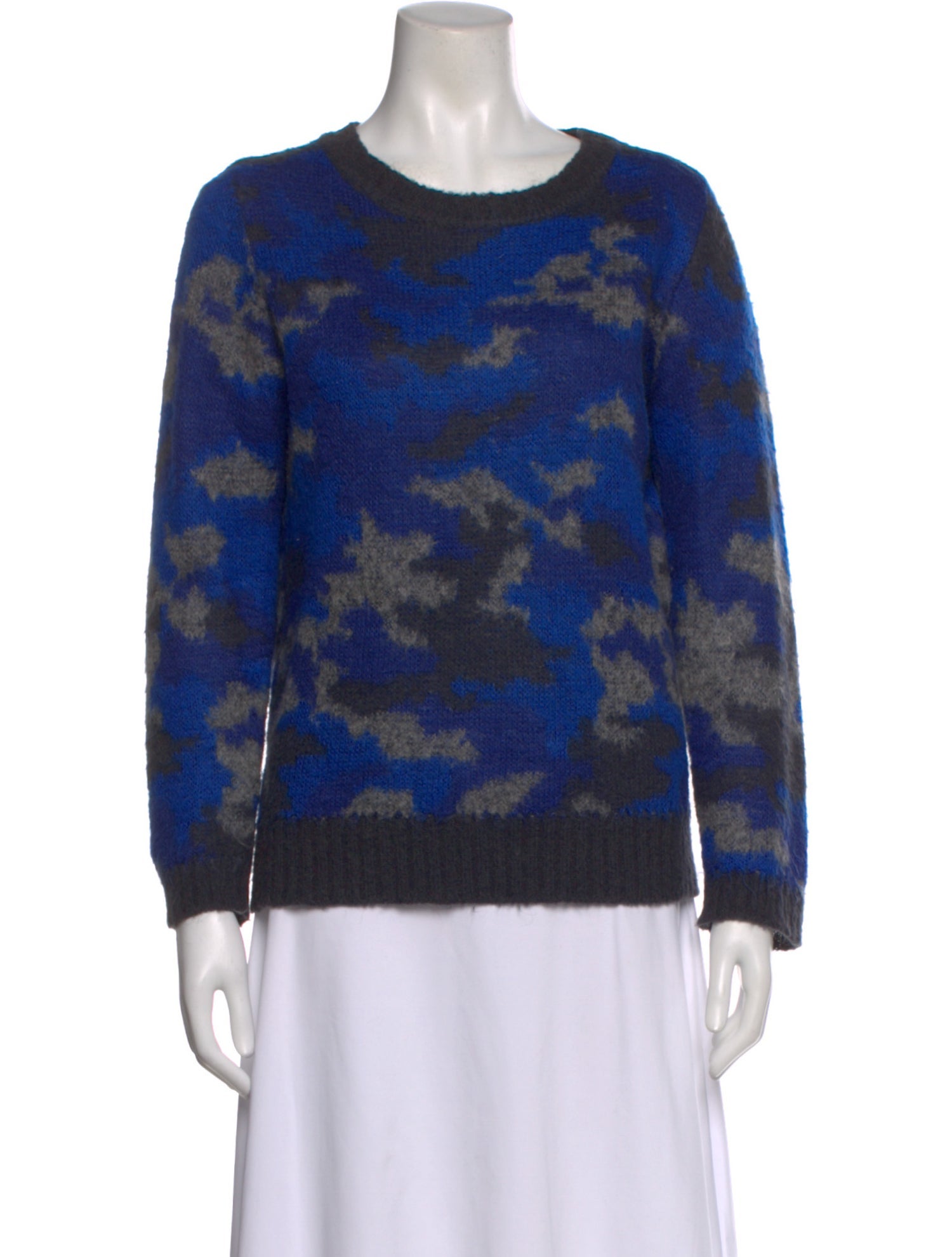 Sandro Printed Crew Neck Sweater