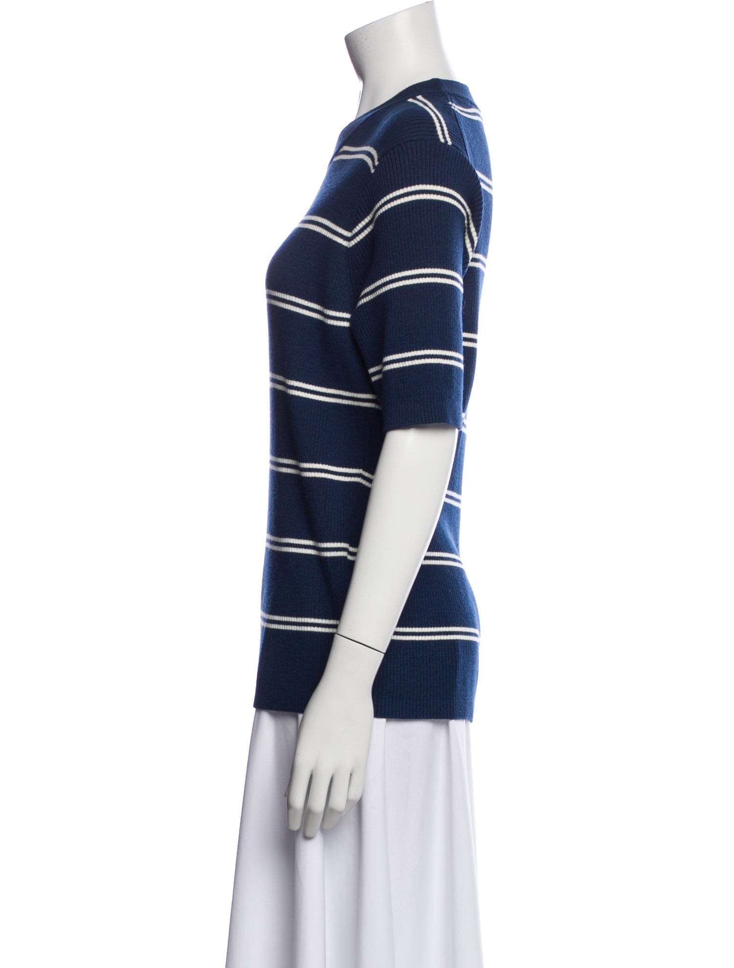 Sandro Striped Crew Neck Top