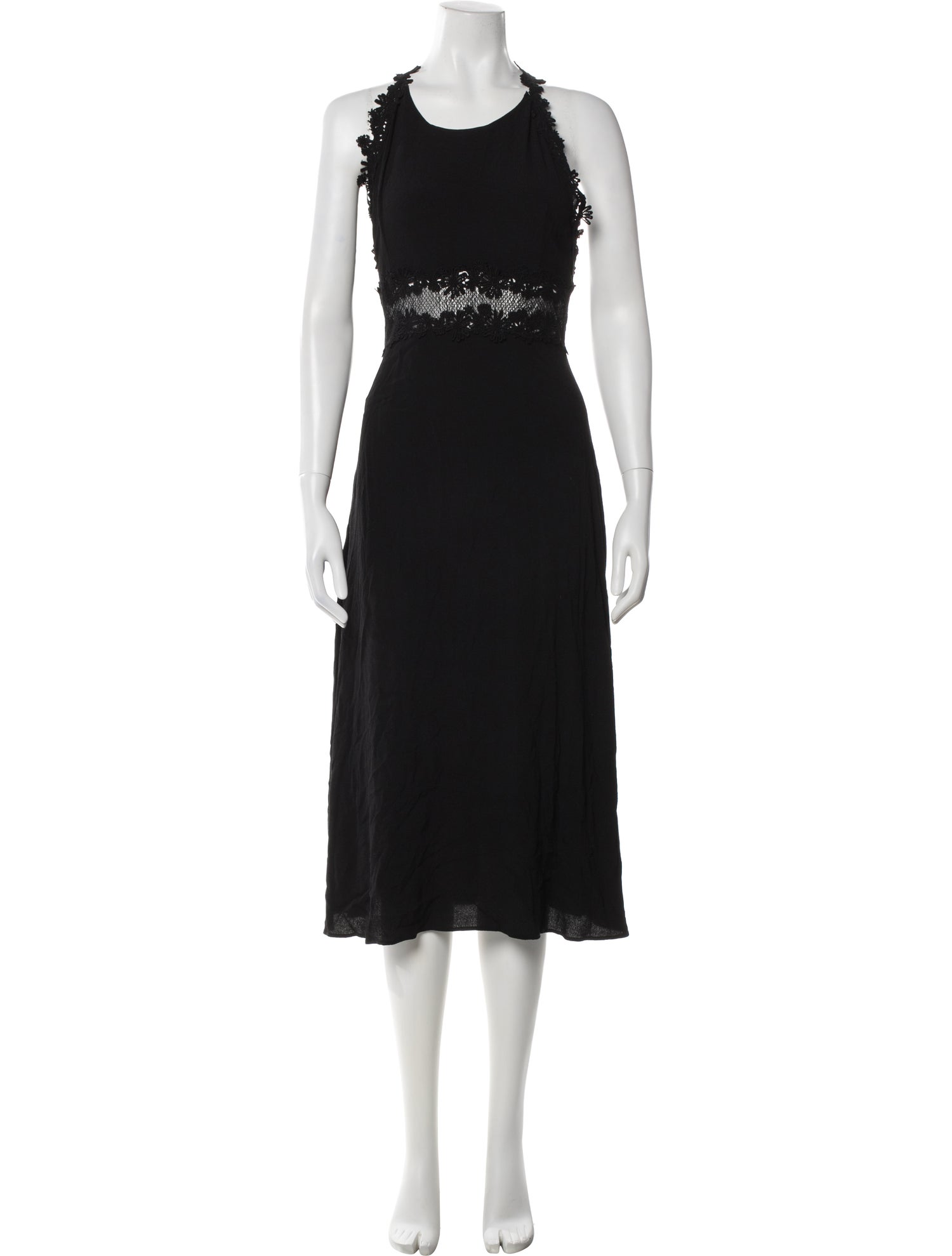 Sandro Scoop Neck Long Dress