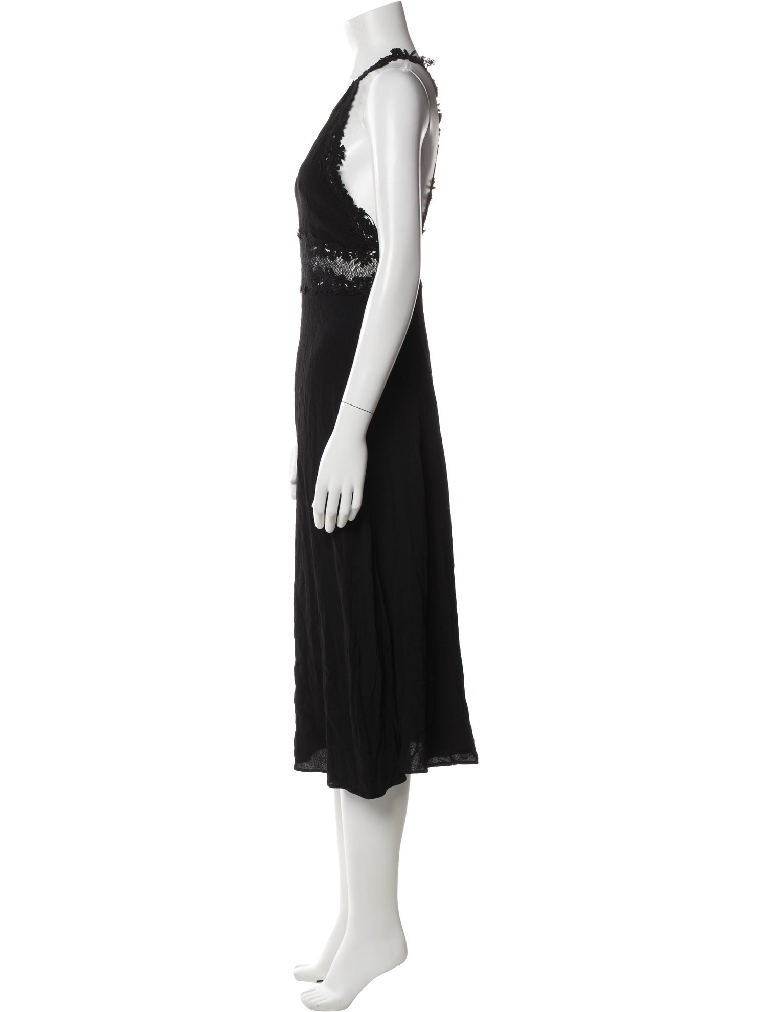 Sandro Scoop Neck Long Dress