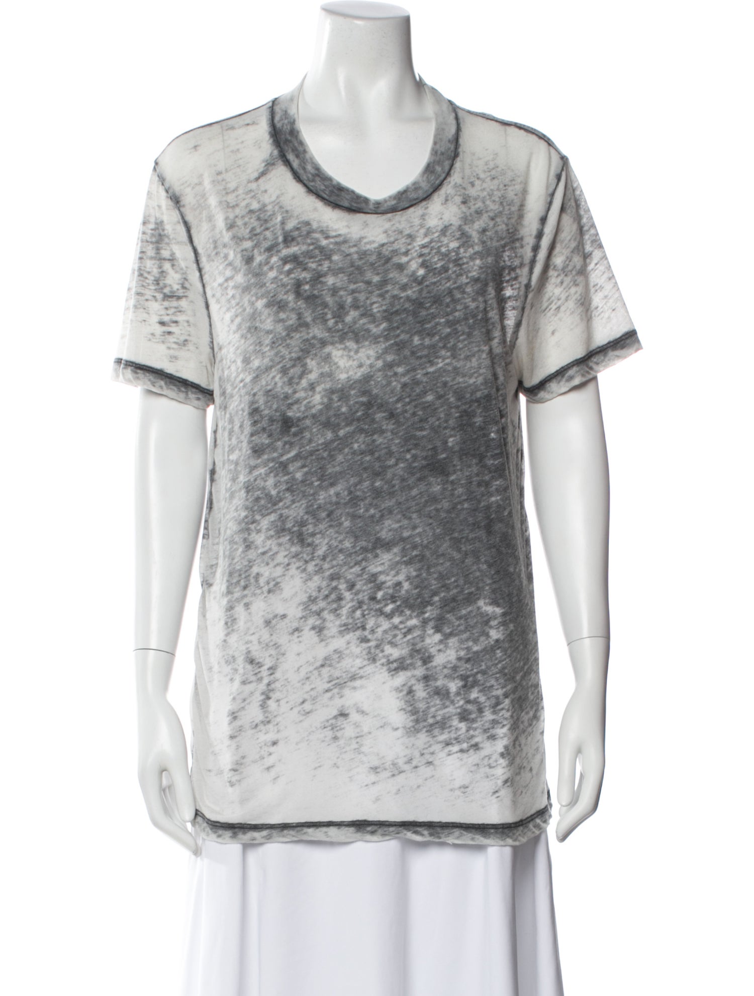 Sandro Patterned Crew Neck T-Shirt