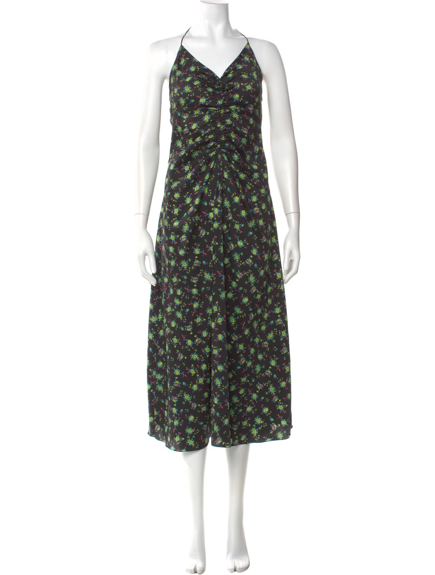 Sandro Floral Print Midi Length Dress