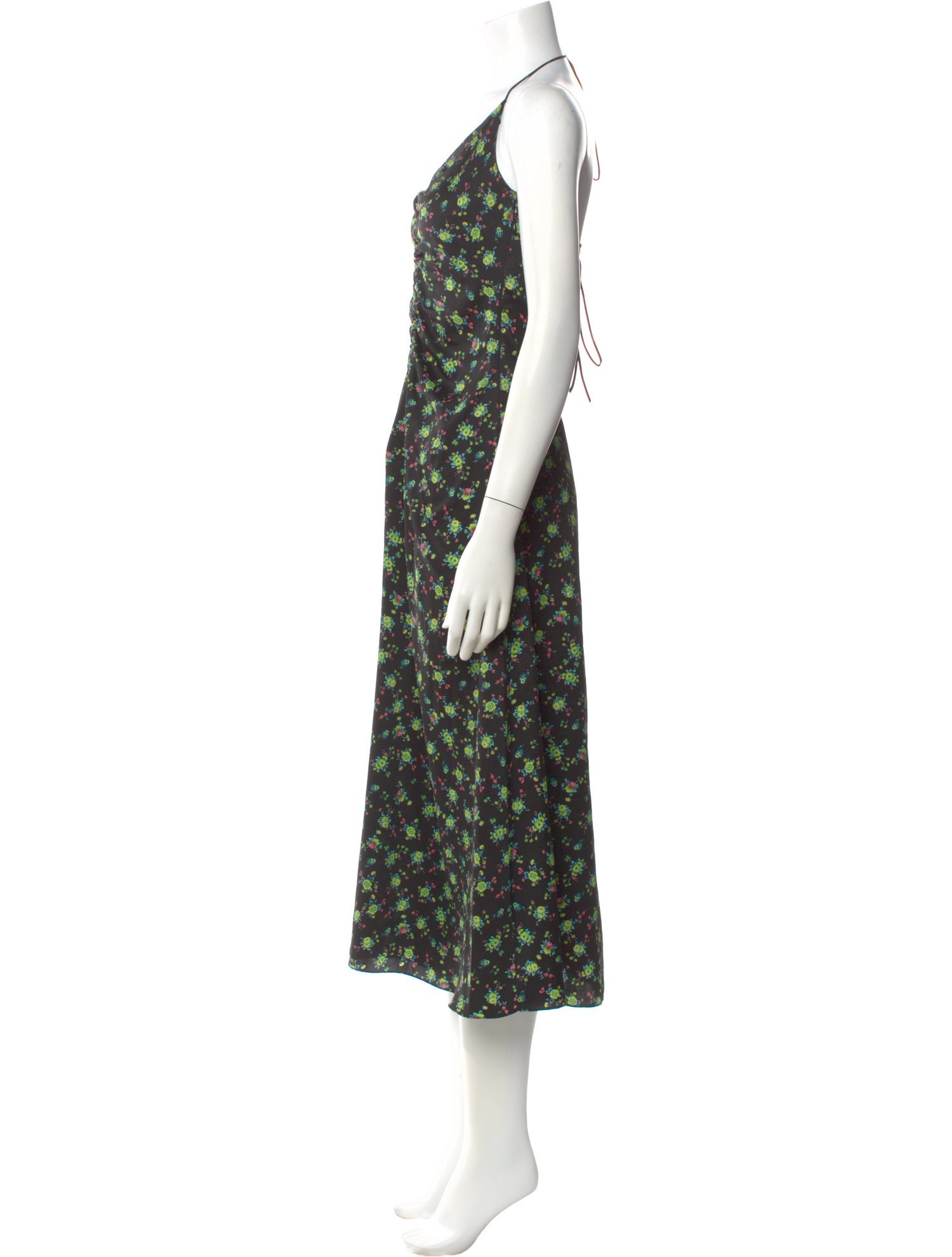 Sandro Floral Print Midi Length Dress