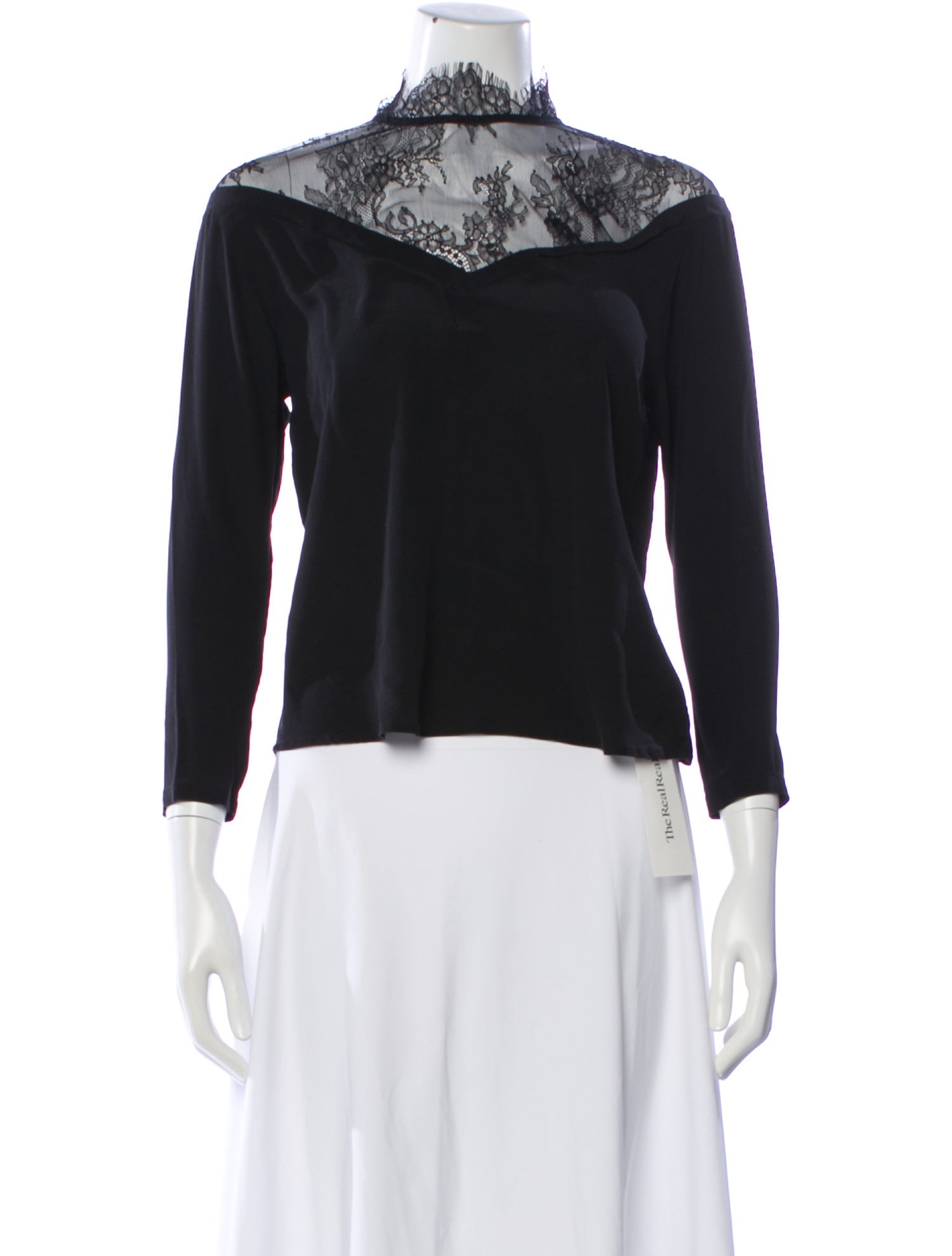 Sandro Linen Lace Pattern Top